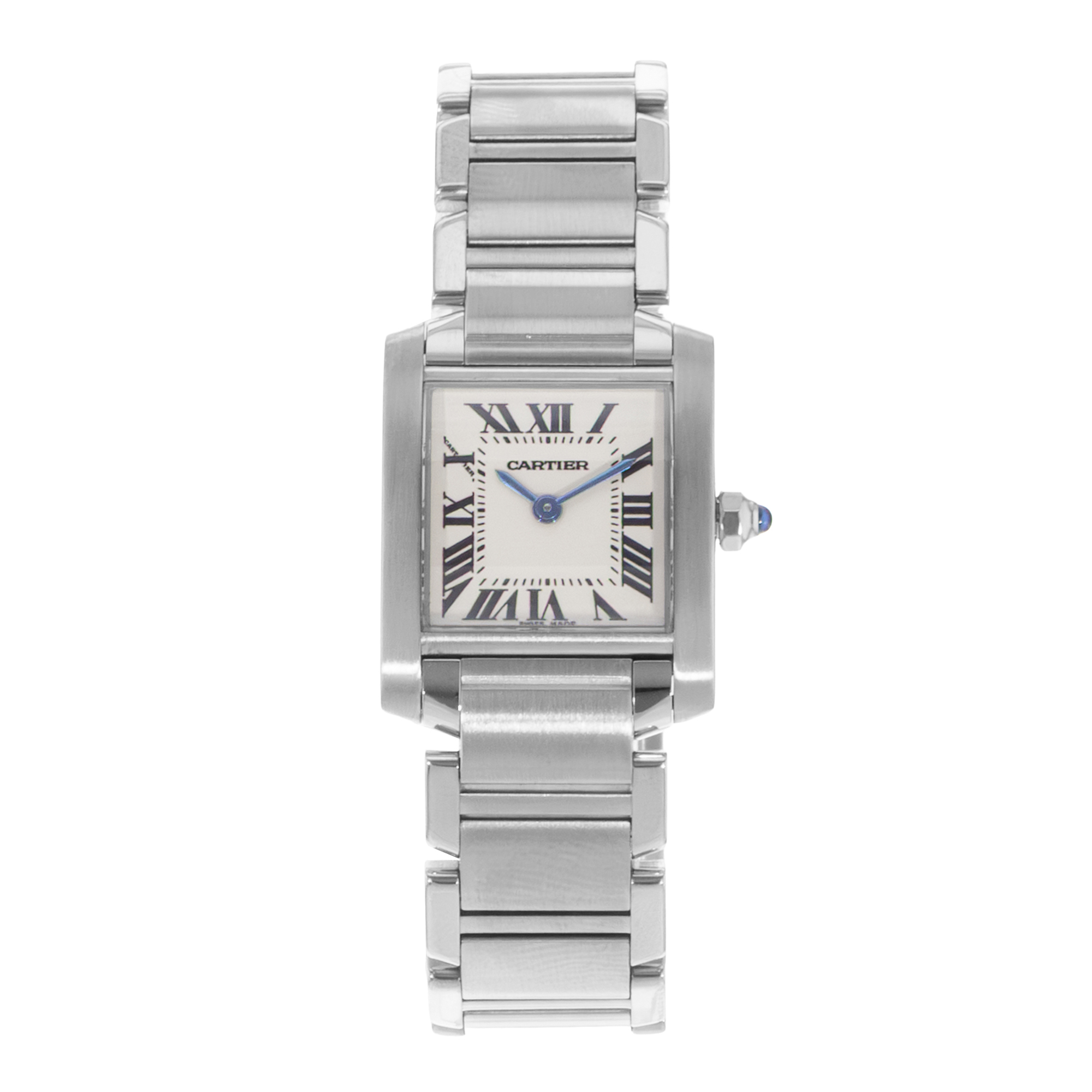 Cartier Tank Francaise W51008Q3 2384 20mm Steel Silver Arabic Ladies Watch 2004 thumbnail 2