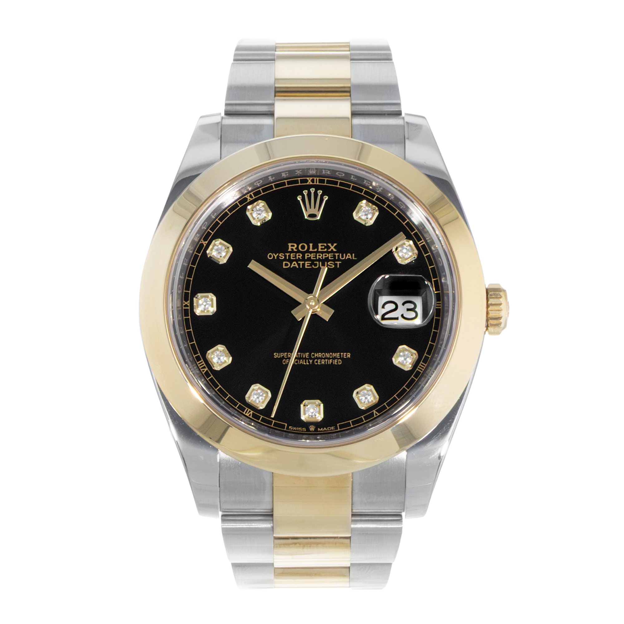 Rolex Datejust 41 126303 Black Diamond Steel Yellow Gold Oyster Mens Watch 2015 thumbnail 2