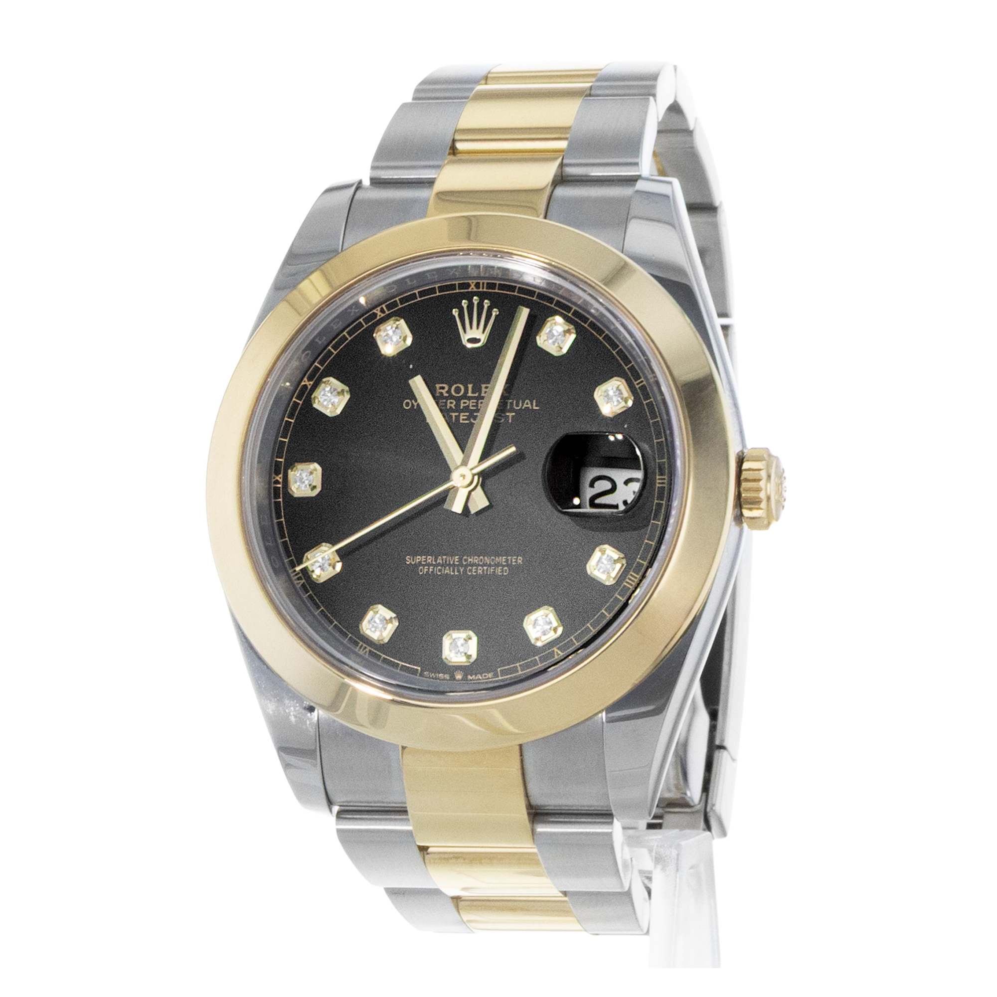 Rolex Datejust 41 126303 Black Diamond Steel Yellow Gold Oyster Mens Watch 2015 thumbnail 3