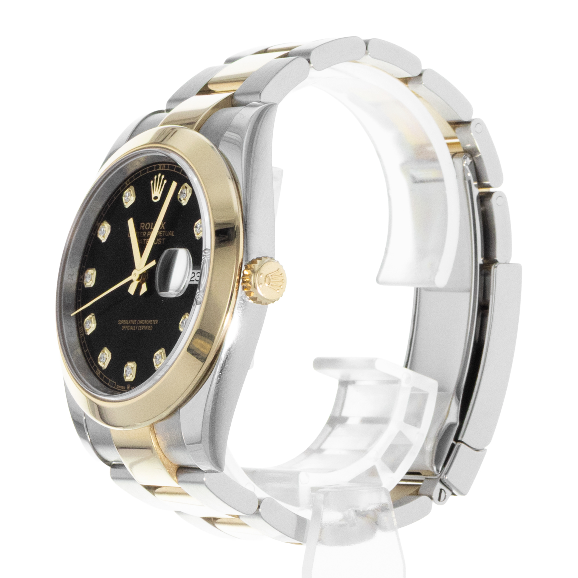 Rolex Datejust 41 126303 Black Diamond Steel Yellow Gold Oyster Mens Watch 2015 thumbnail 4
