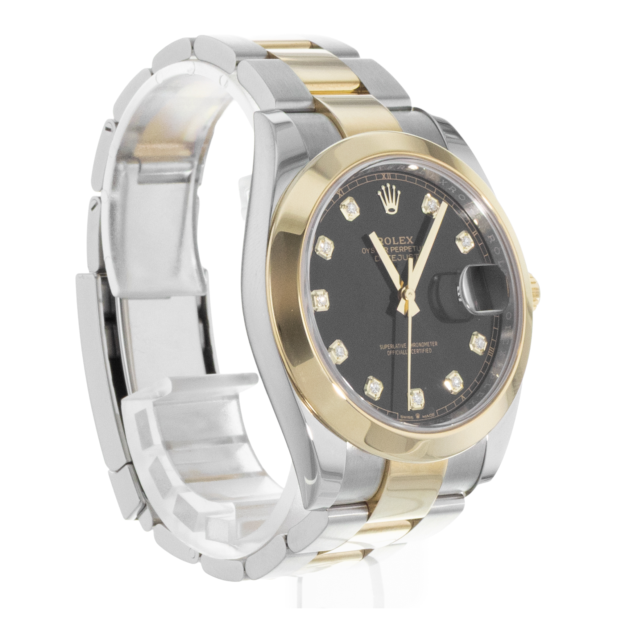 Rolex Datejust 41 126303 Black Diamond Steel Yellow Gold Oyster Mens Watch 2015 thumbnail 6