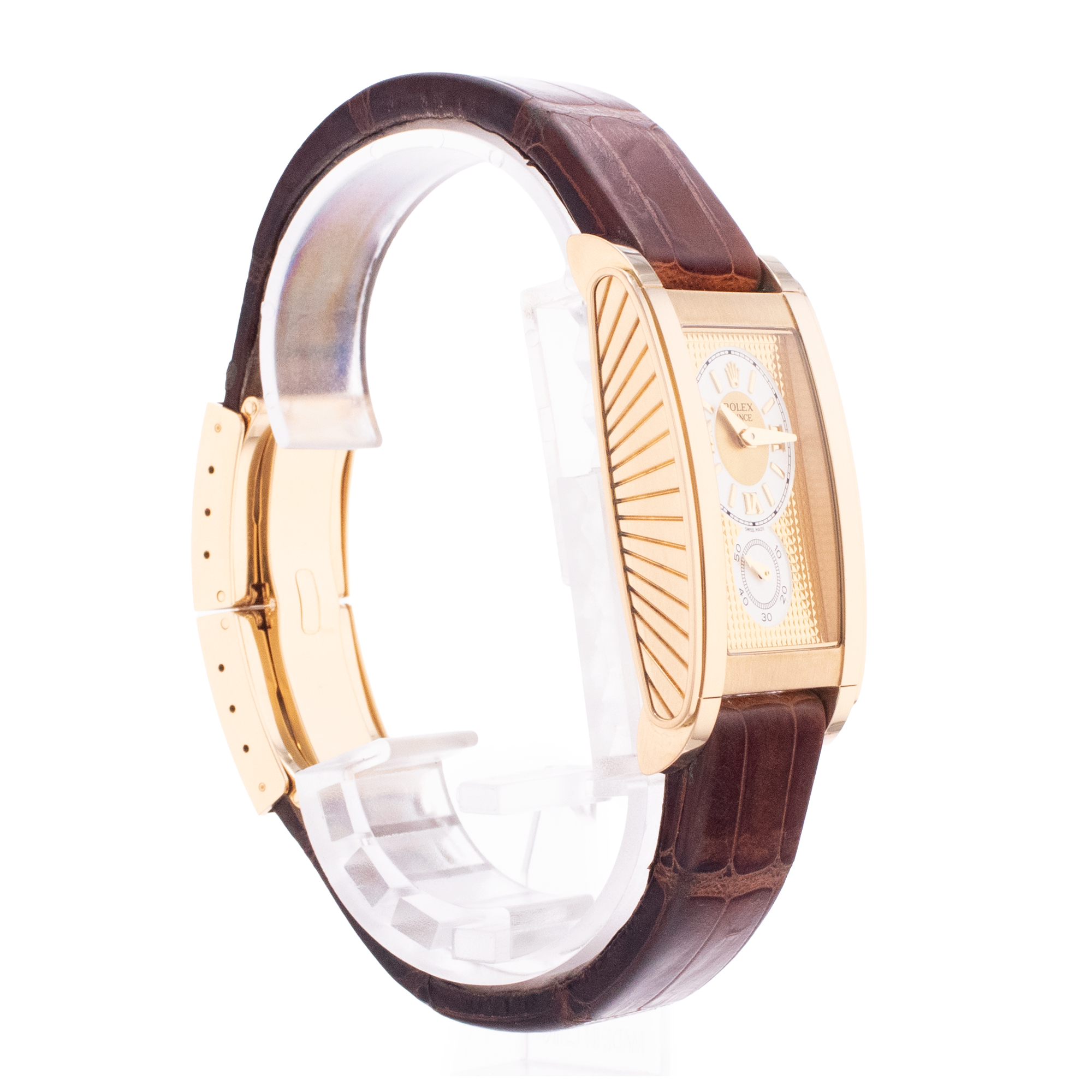 Rolex Cellini Prince 5440 28mm Yellow Gold Leather Manual Winding Mens Watch thumbnail 7