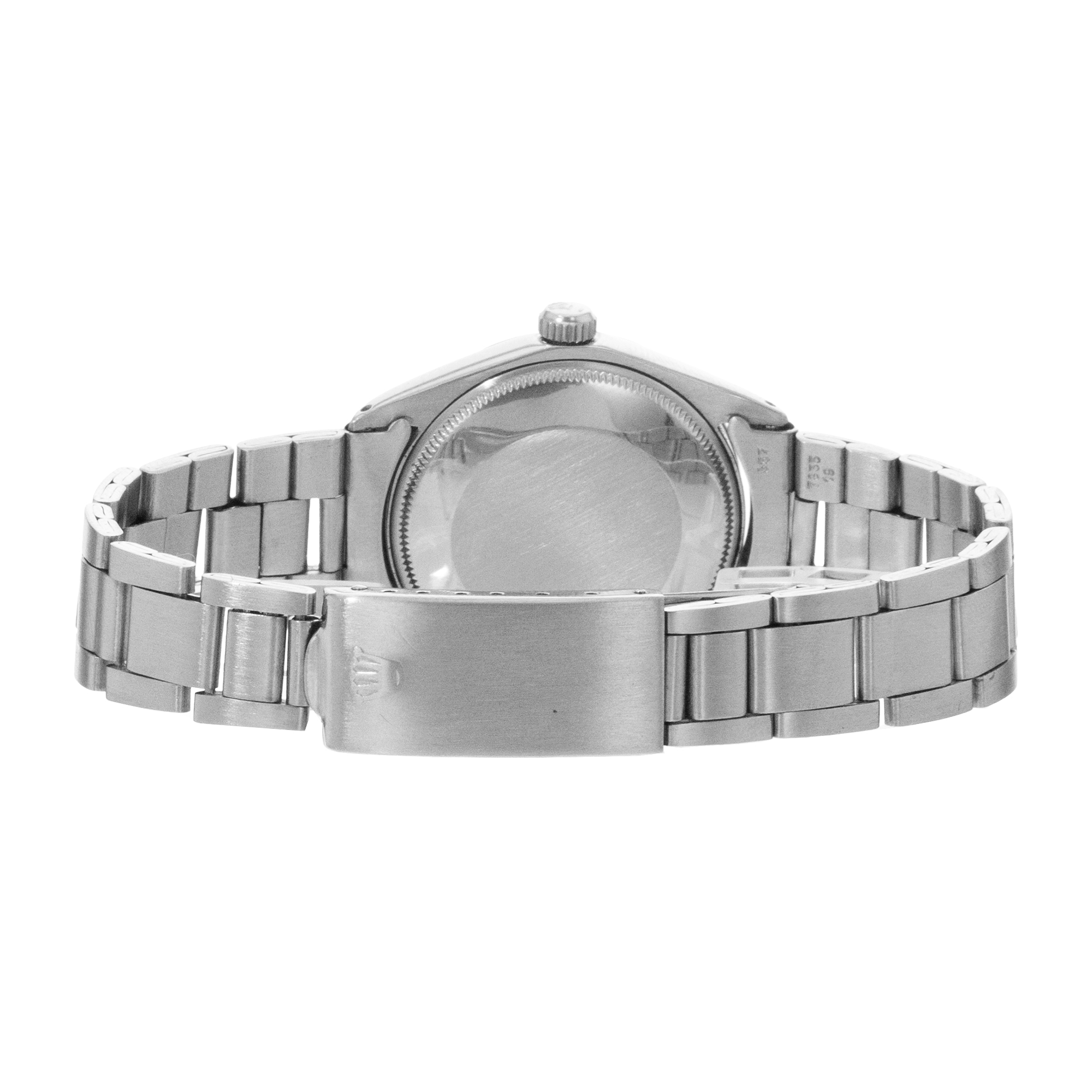 Rolex Oyster Perpetual 34 1003 Grey Mosaic Steel Folded Oyster Mens Watch 1972 thumbnail 9