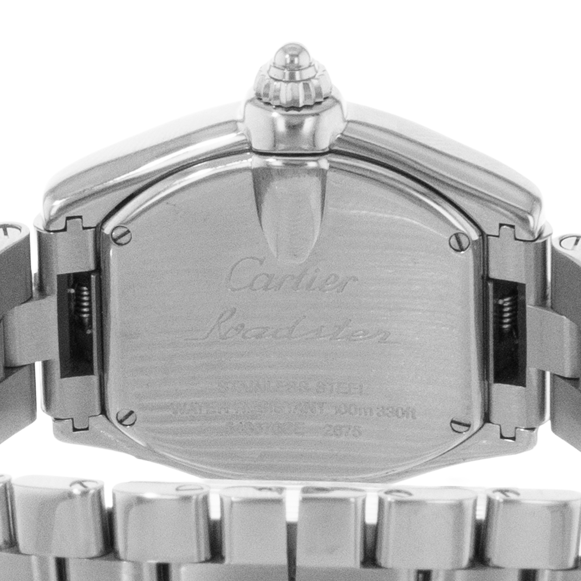 Cartier Roadster W62017V3 2675 31mm Pink Roman Steel Quartz Ladies Watch 2004 thumbnail 10
