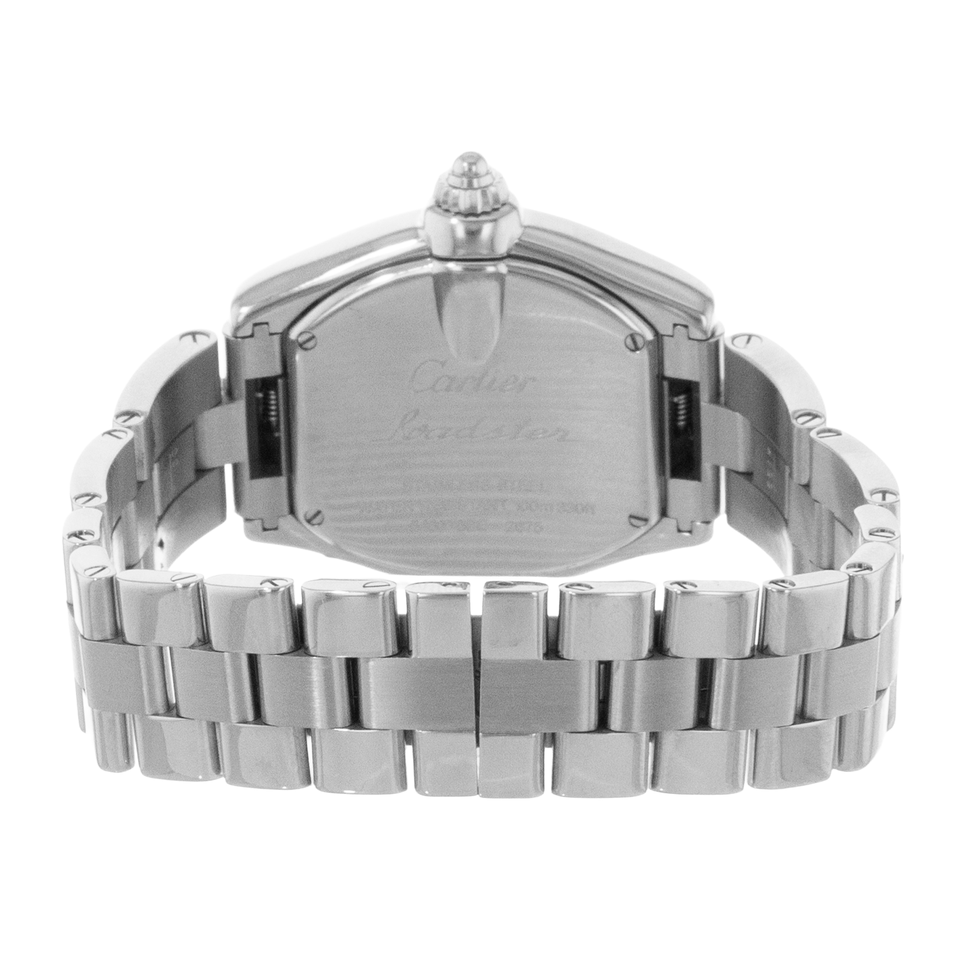 Cartier Roadster W62017V3 2675 31mm Pink Roman Steel Quartz Ladies Watch 2004 thumbnail 9