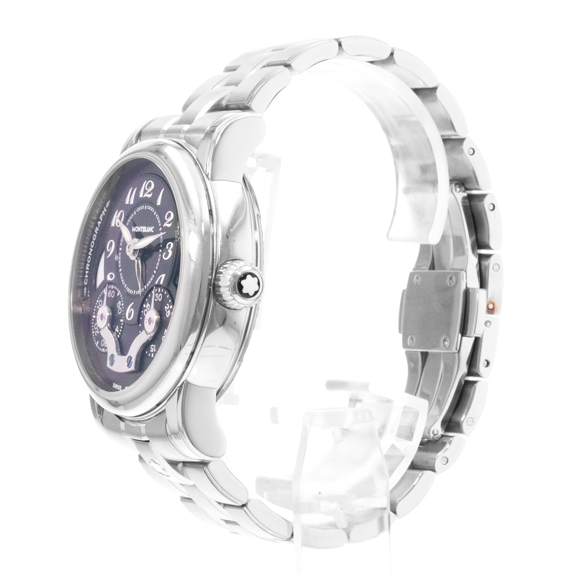 Montblanc Nicolas Rieussec 7138 43mm Chronograph Black Steel Mens Watch 2011 thumbnail 5