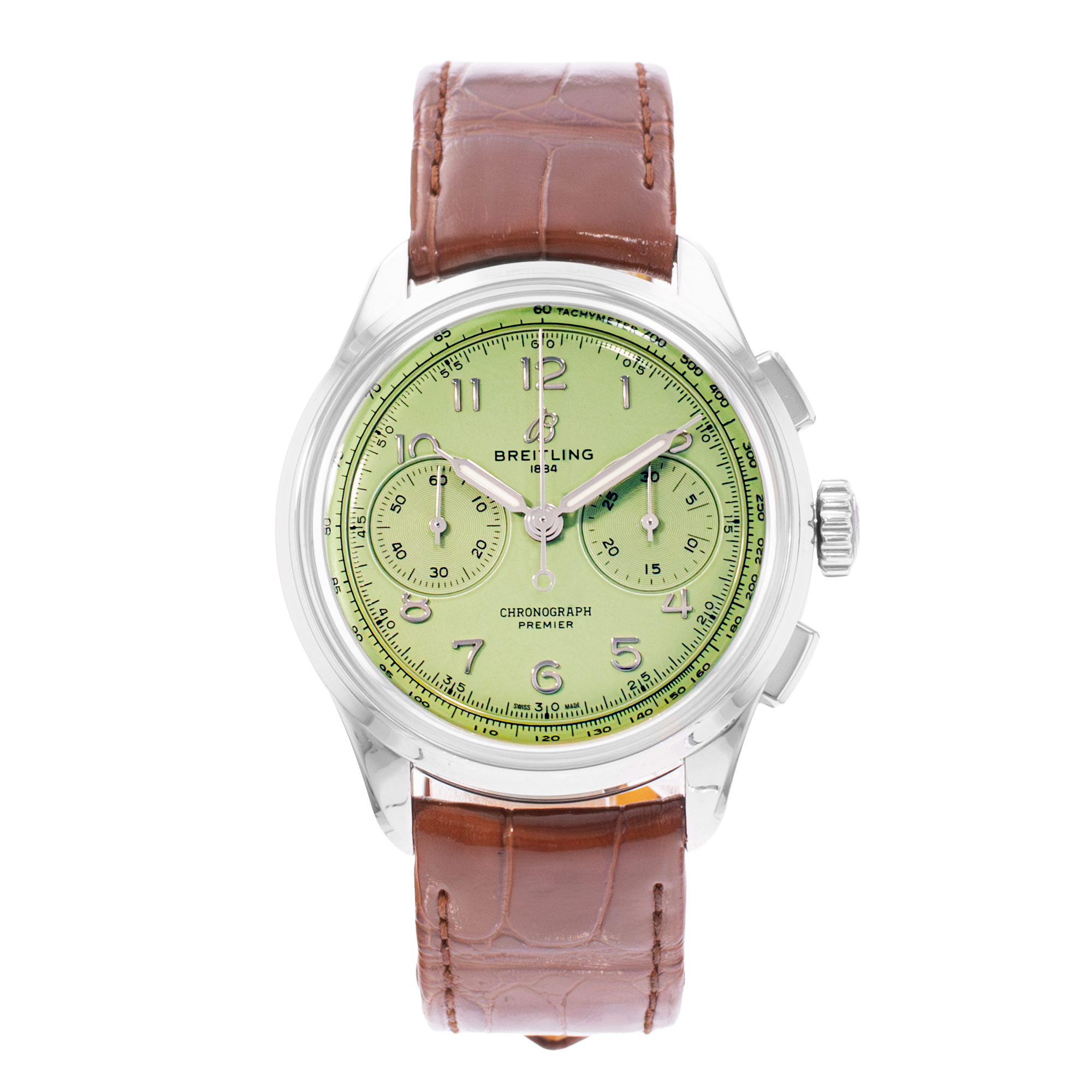 Breitling Premier B09 AB0930D31L1P1 40mm Green Arabic Steel Mens Watch 2025 thumbnail 2