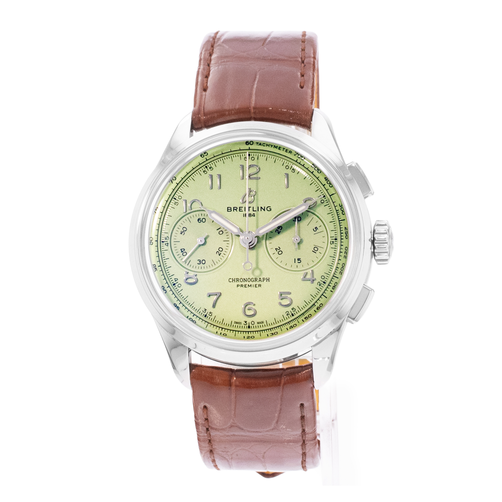 Breitling Premier B09 AB0930D31L1P1 40mm Green Arabic Steel Mens Watch 2025 thumbnail 3