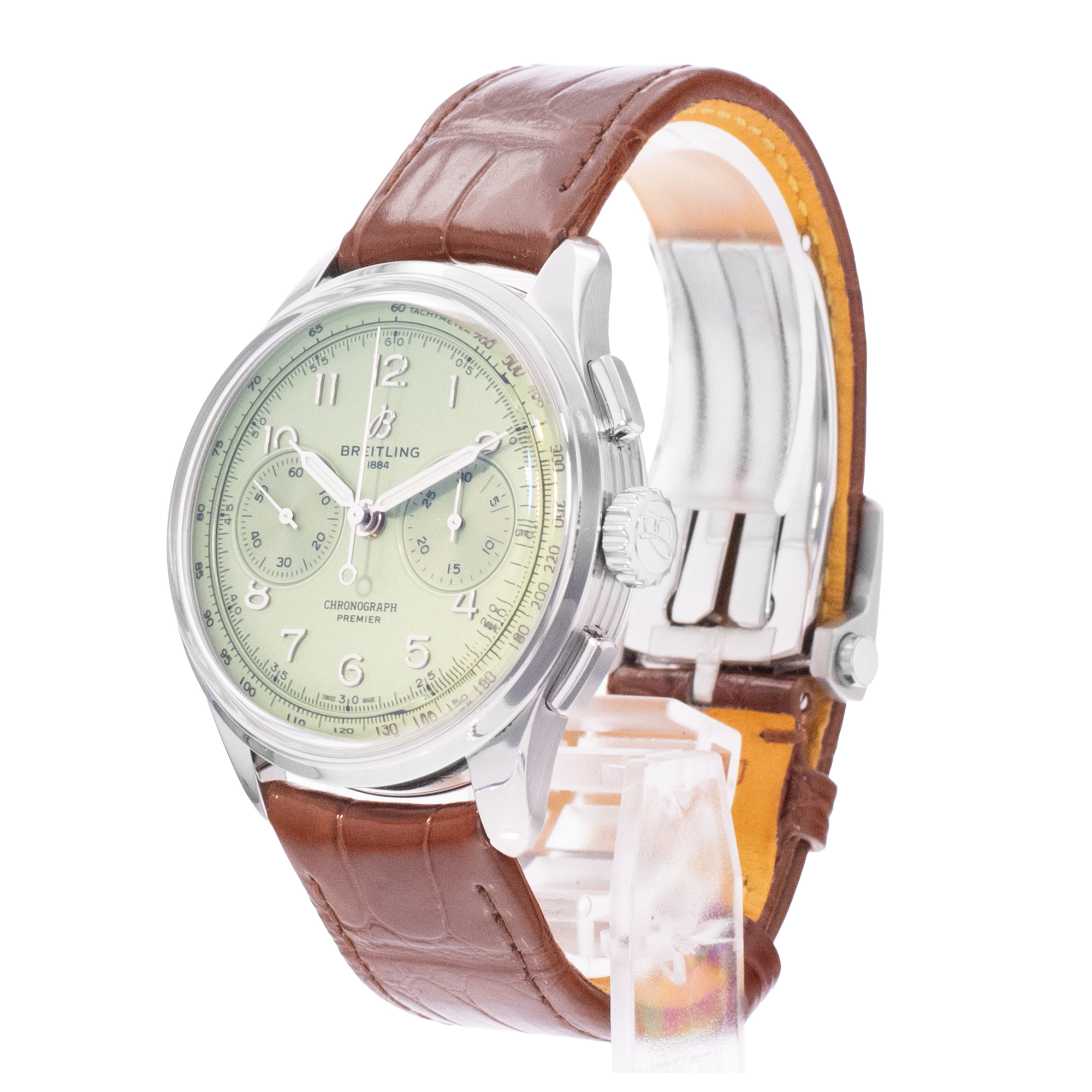 Breitling Premier B09 AB0930D31L1P1 40mm Green Arabic Steel Mens Watch 2025 thumbnail 4