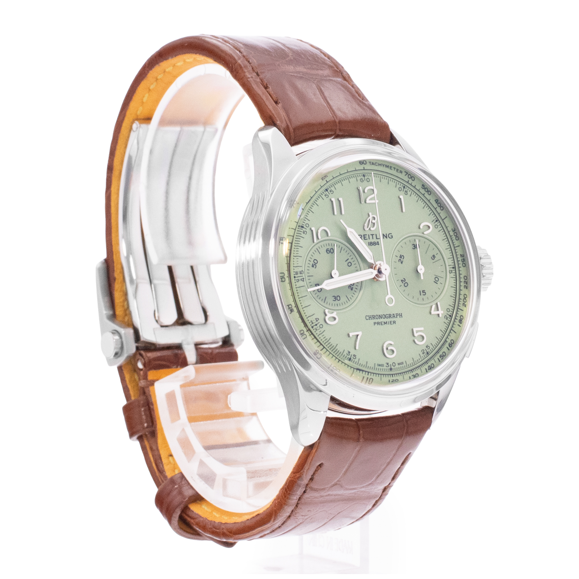 Breitling Premier B09 AB0930D31L1P1 40mm Green Arabic Steel Mens Watch 2025 thumbnail 7