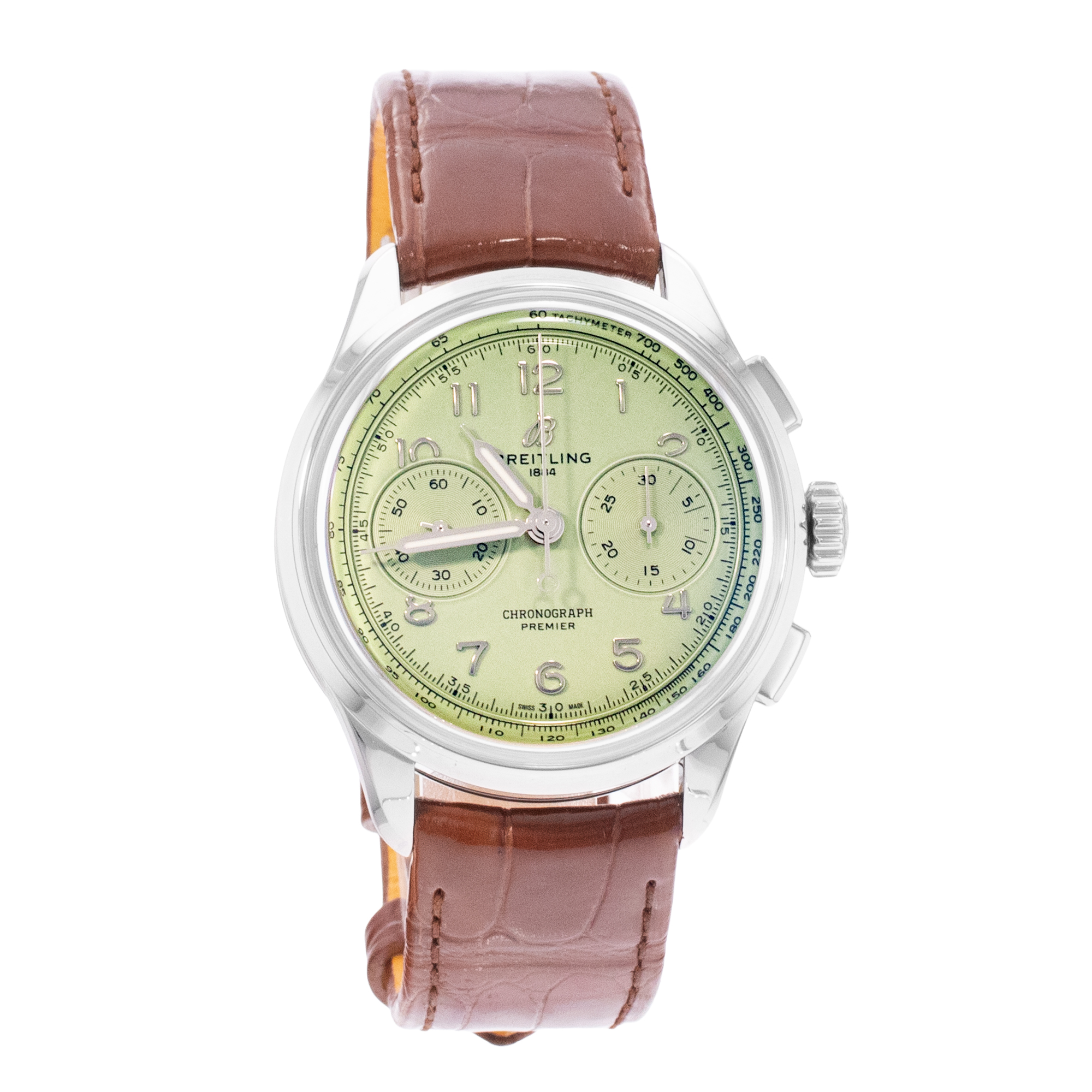 Breitling Premier B09 AB0930D31L1P1 40mm Green Arabic Steel Mens Watch 2025 thumbnail 8