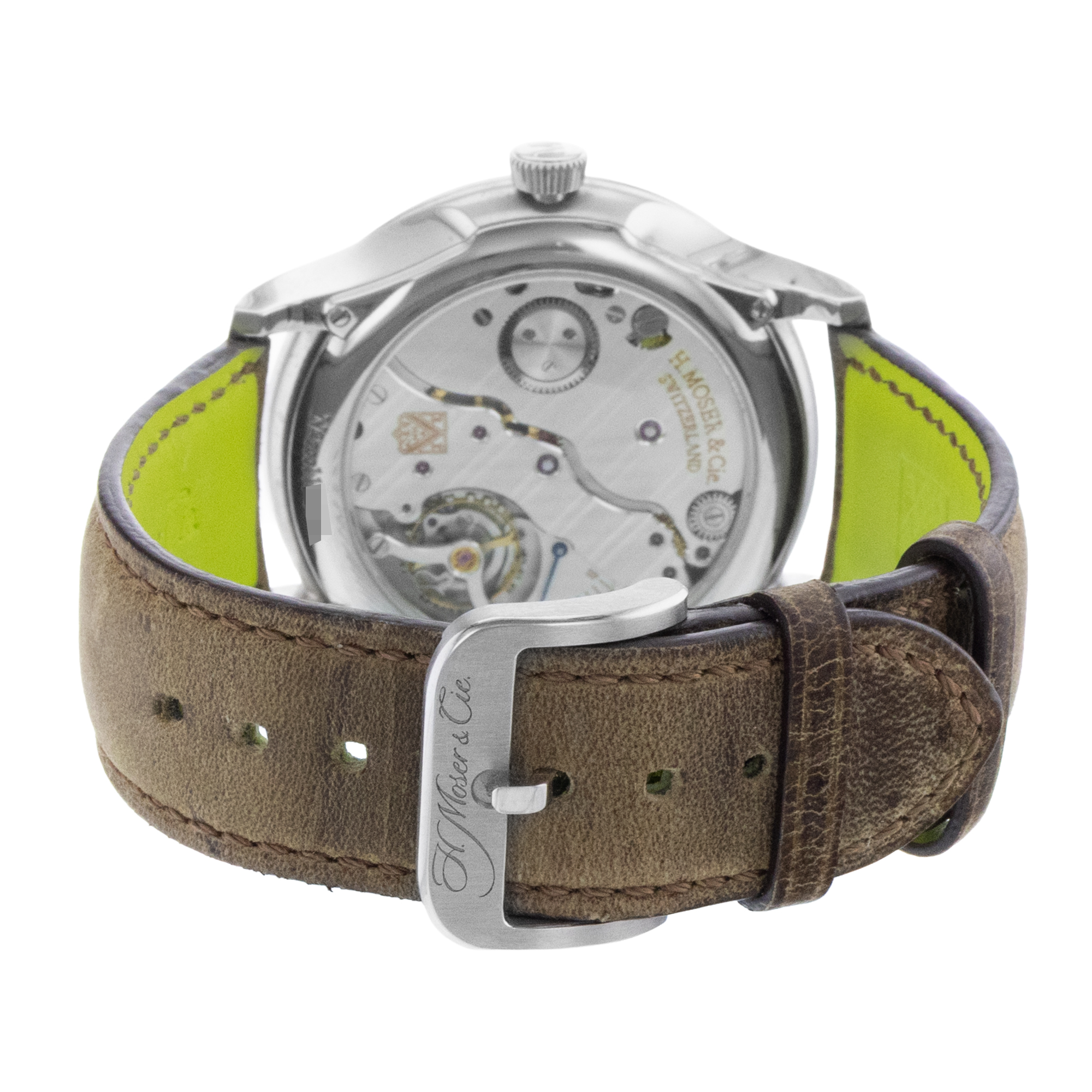 H.Moser & Cie. Venturer 2327-1202 13mm Green Steel Manual Wind Mens Watch 2019 thumbnail 10