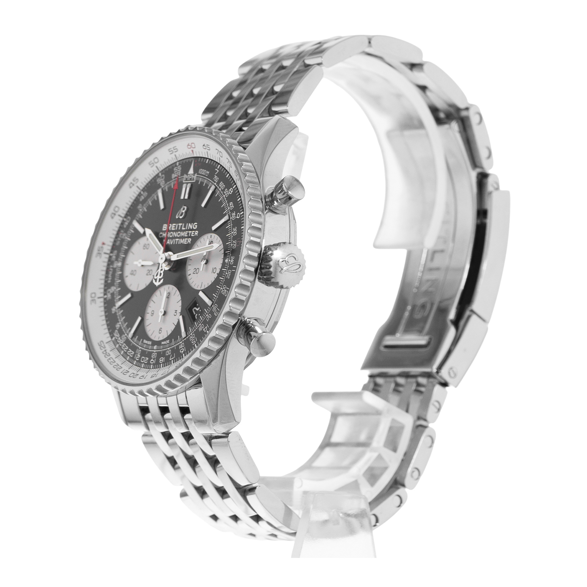 Breitling Navitimer 1 B01 Chronograph AB0121 Black Dial Steel Mens Watch thumbnail 4