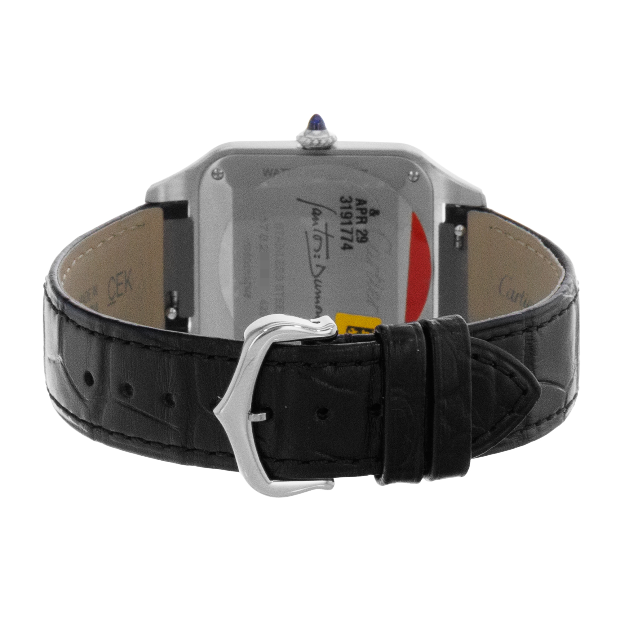 Cartier Santos Dumont WSSA0046 4298 Large Black Lacquer Manual Mens Watch 2025 thumbnail 10