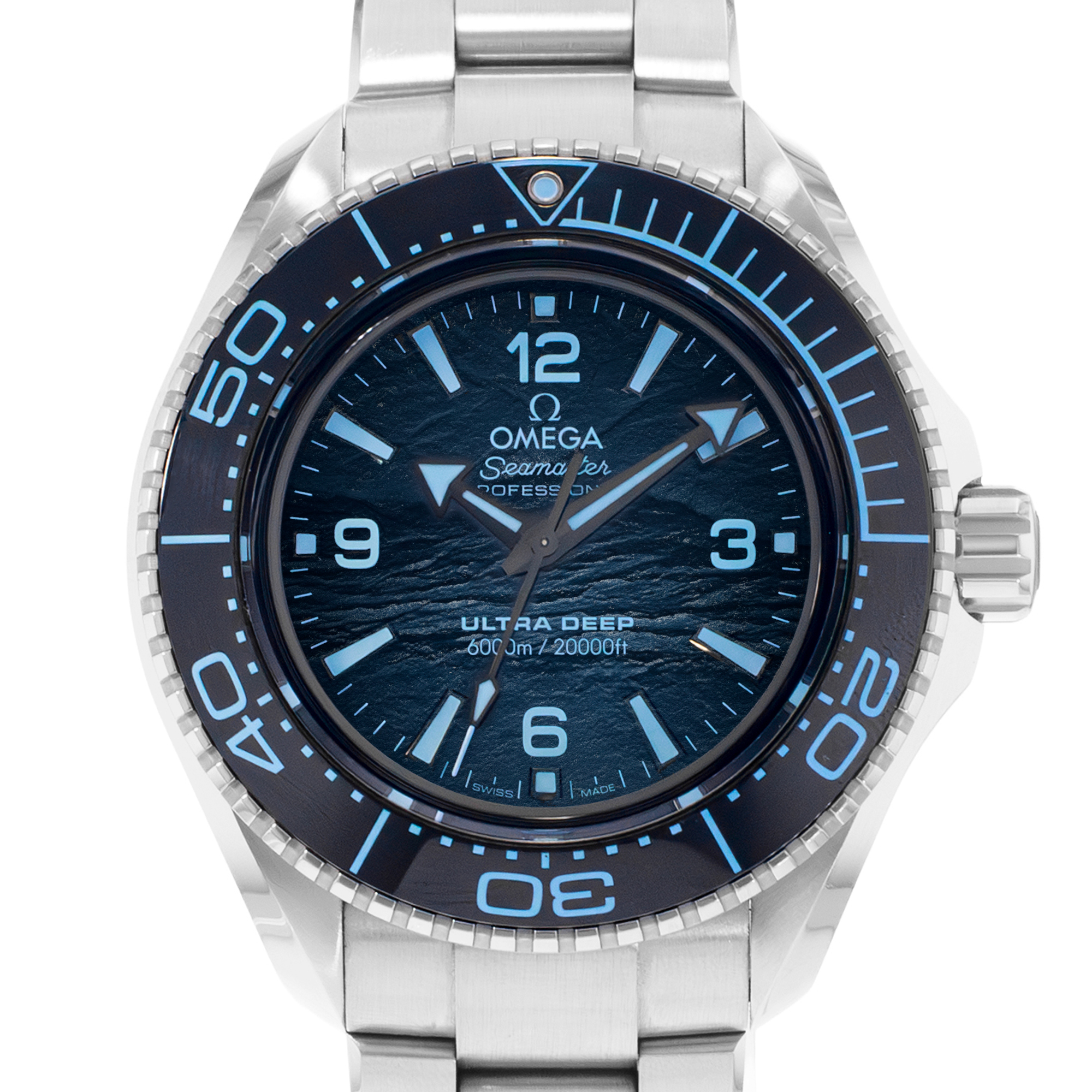 Omega Seamaster Ultra Deep 6000M 215.30.46.21.03.002 45mm Blue Steel Mens Watch thumbnail 1