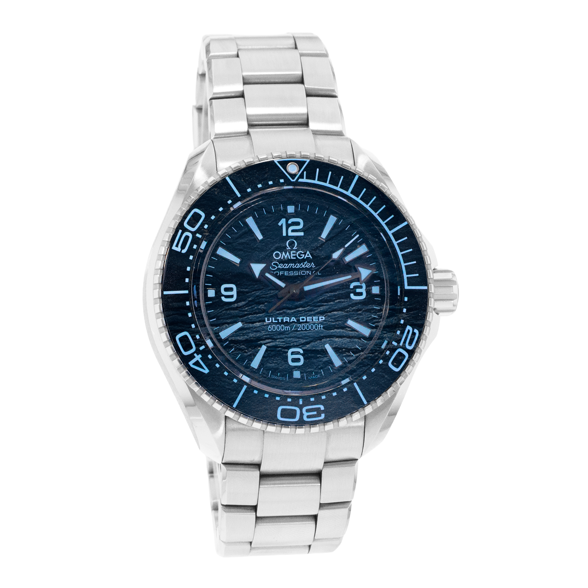 Omega Seamaster Ultra Deep 6000M 215.30.46.21.03.002 45mm Blue Steel Mens Watch thumbnail 9