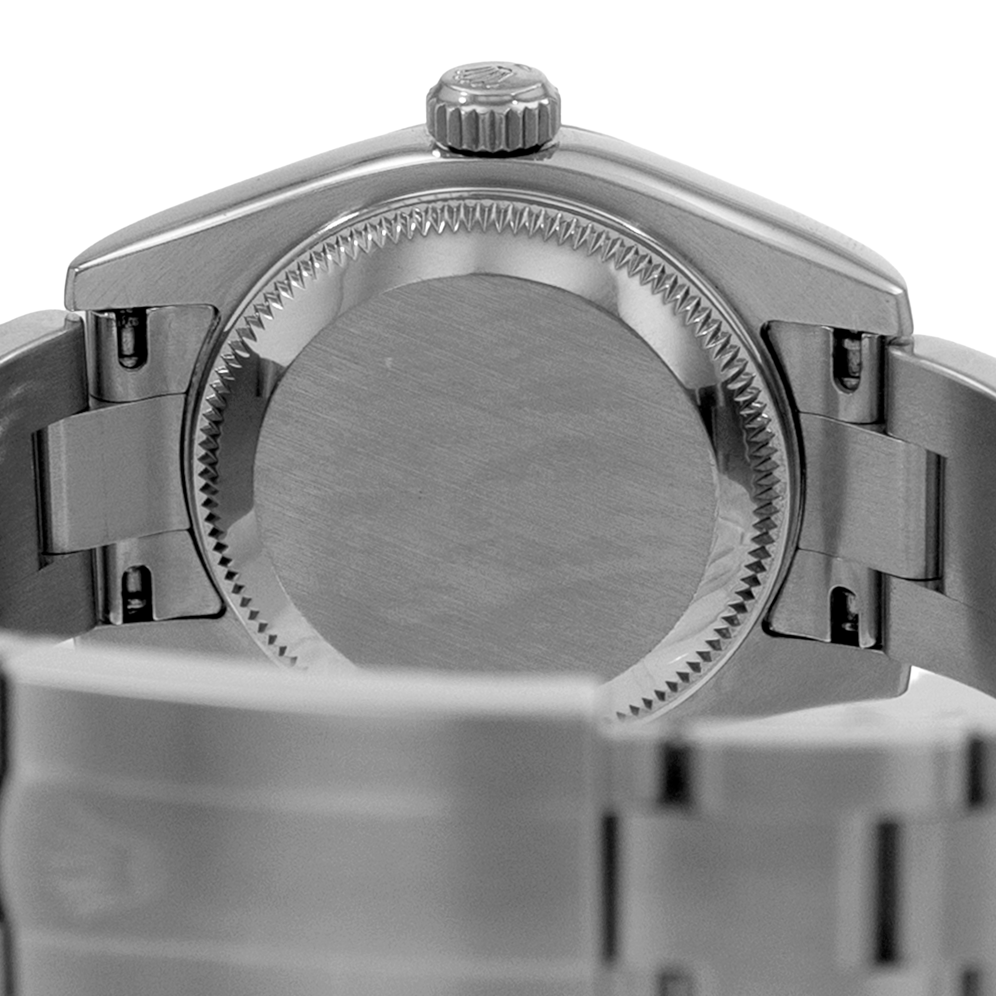 Rolex Oyster Perpetual 26 176234 Black Diamond Steel White Gold Ladies Watch thumbnail 10