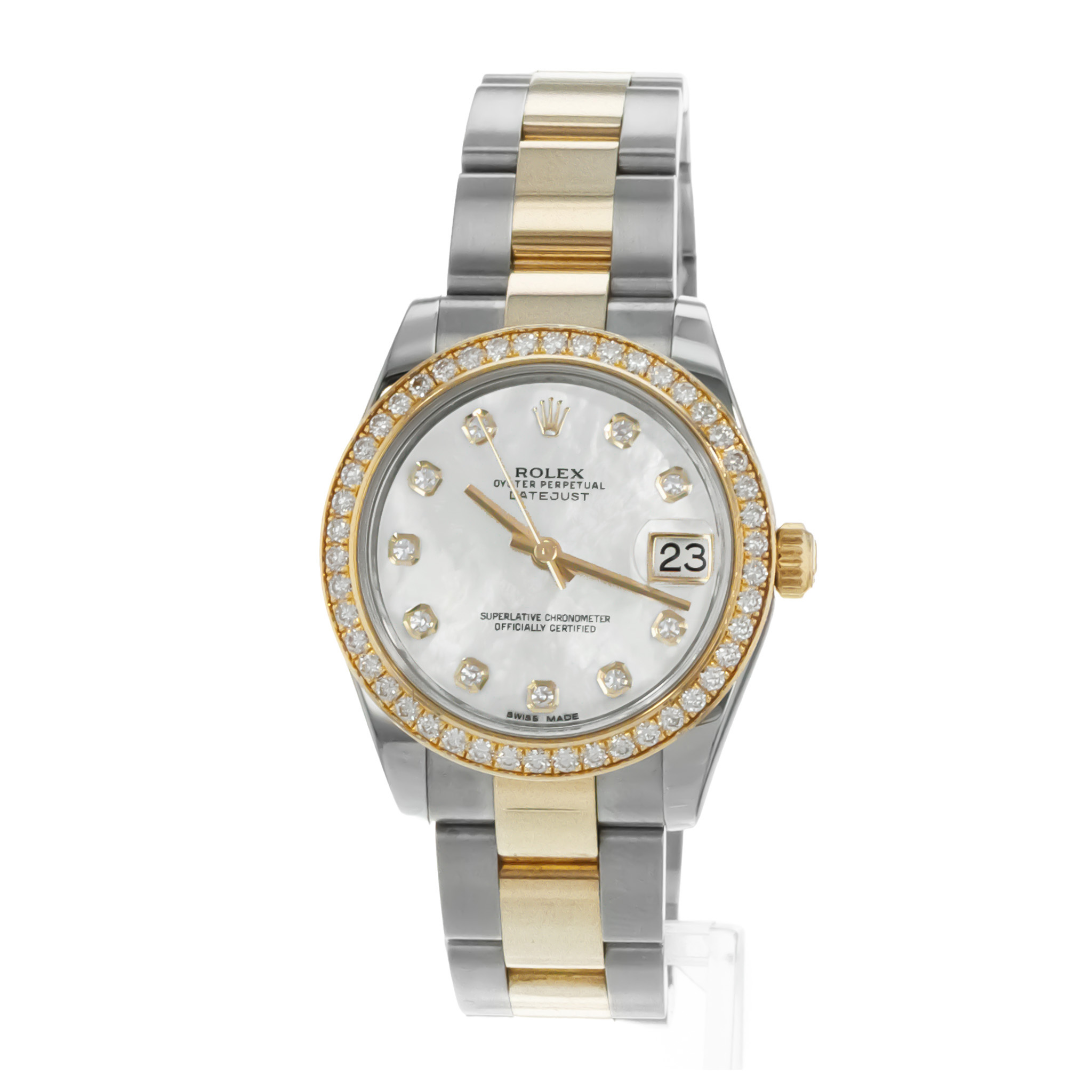 Rolex Datejust 31 178383 Mother of Pearl Gold Steel Diamond Ladies Watch 2015 thumbnail 4