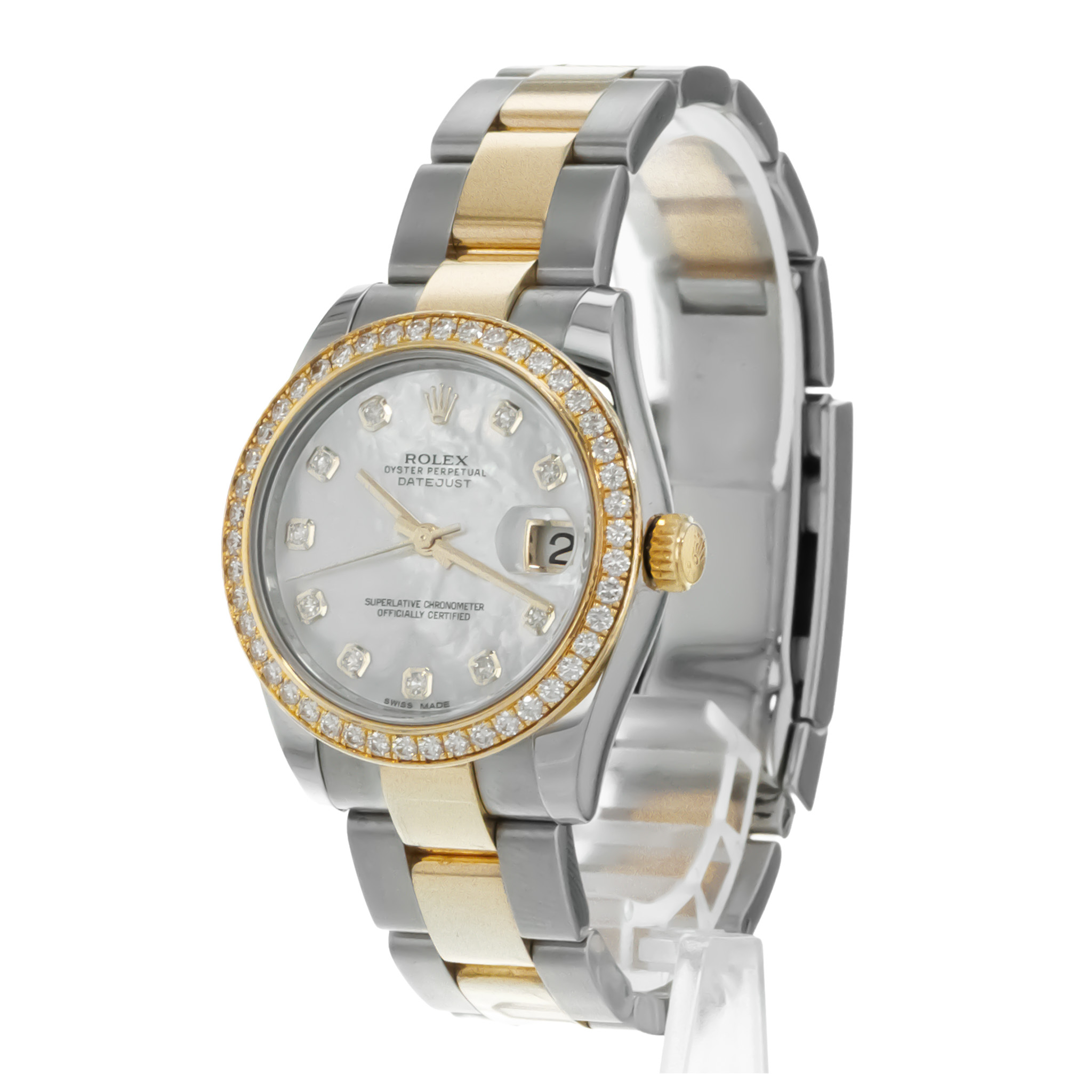 Rolex Datejust 31 178383 Mother of Pearl Gold Steel Diamond Ladies Watch 2015 thumbnail 5
