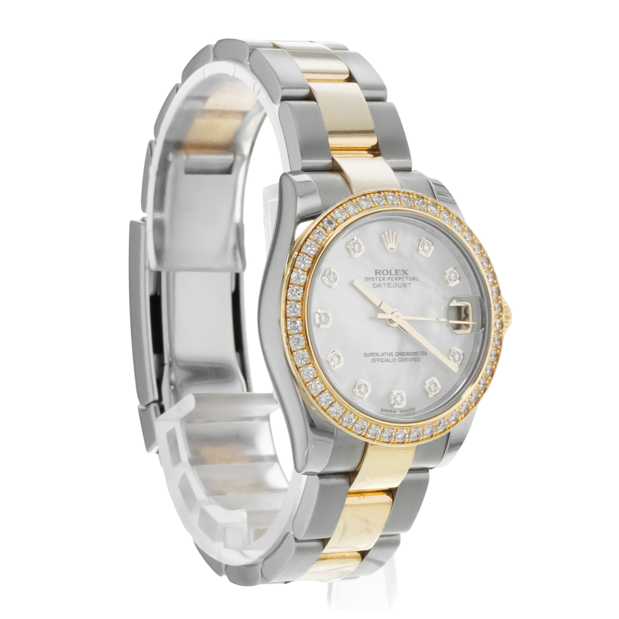 Rolex Datejust 31 178383 Mother of Pearl Gold Steel Diamond Ladies Watch 2015 thumbnail 8