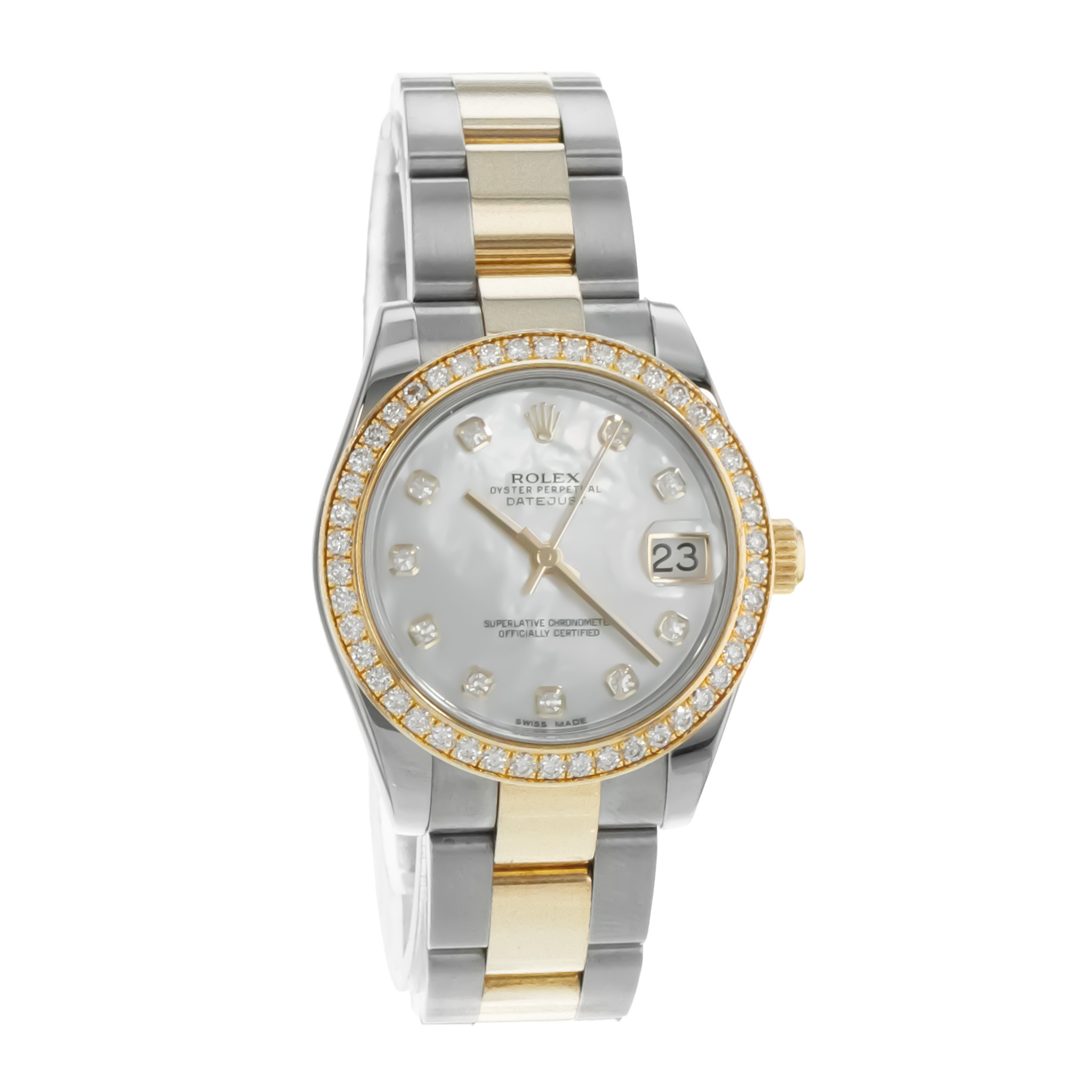Rolex Datejust 31 178383 Mother of Pearl Gold Steel Diamond Ladies Watch 2015 thumbnail 9