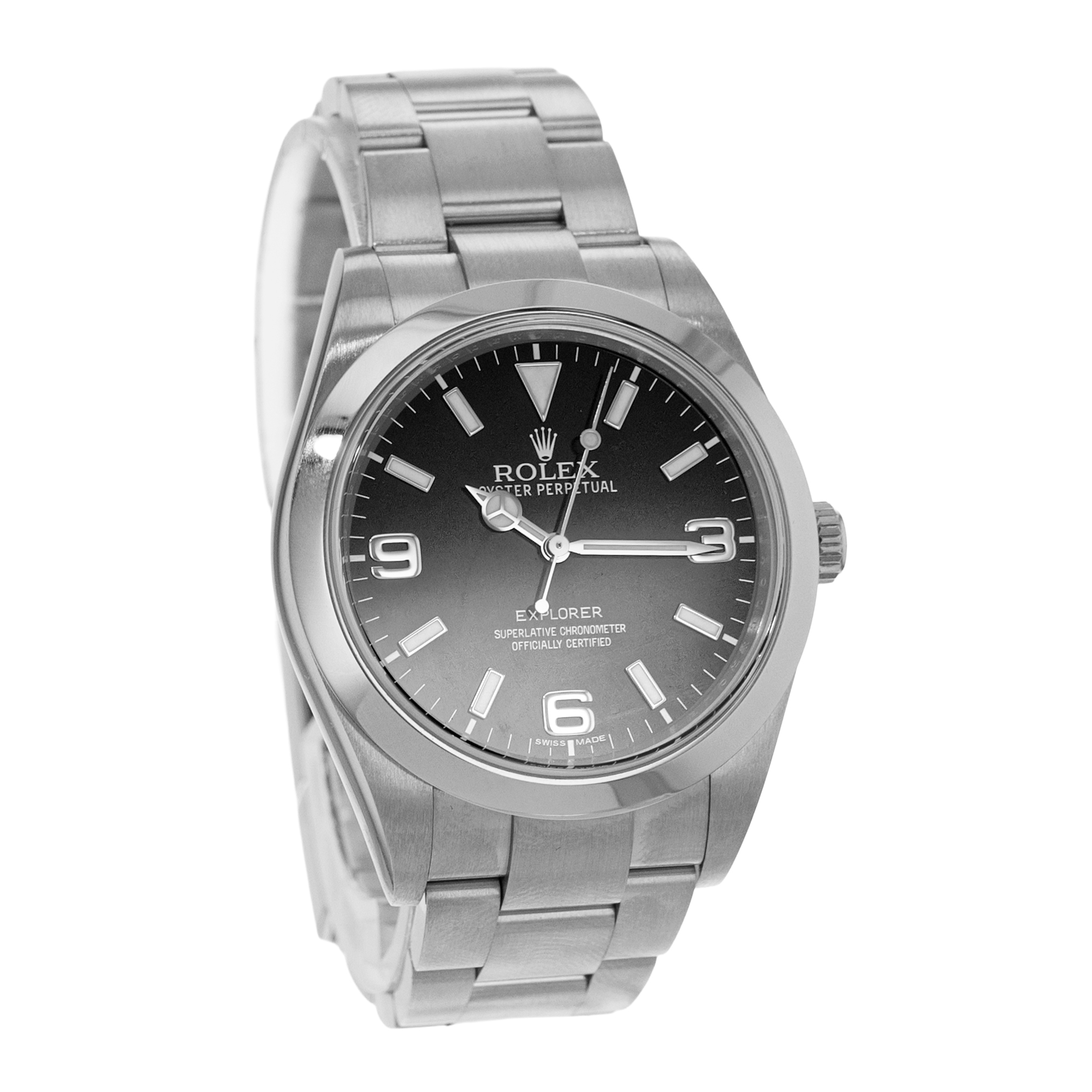 Rolex Explorer 39 214270 Black Arabic Smooth Steel Oyster Mens Watch 2012 thumbnail 7