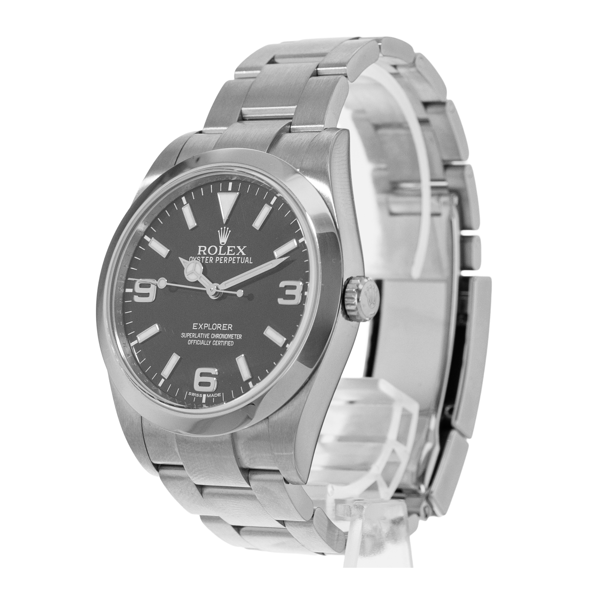 Rolex Explorer 39 214270 Black Arabic Smooth Steel Oyster Mens Watch 2012 thumbnail 5