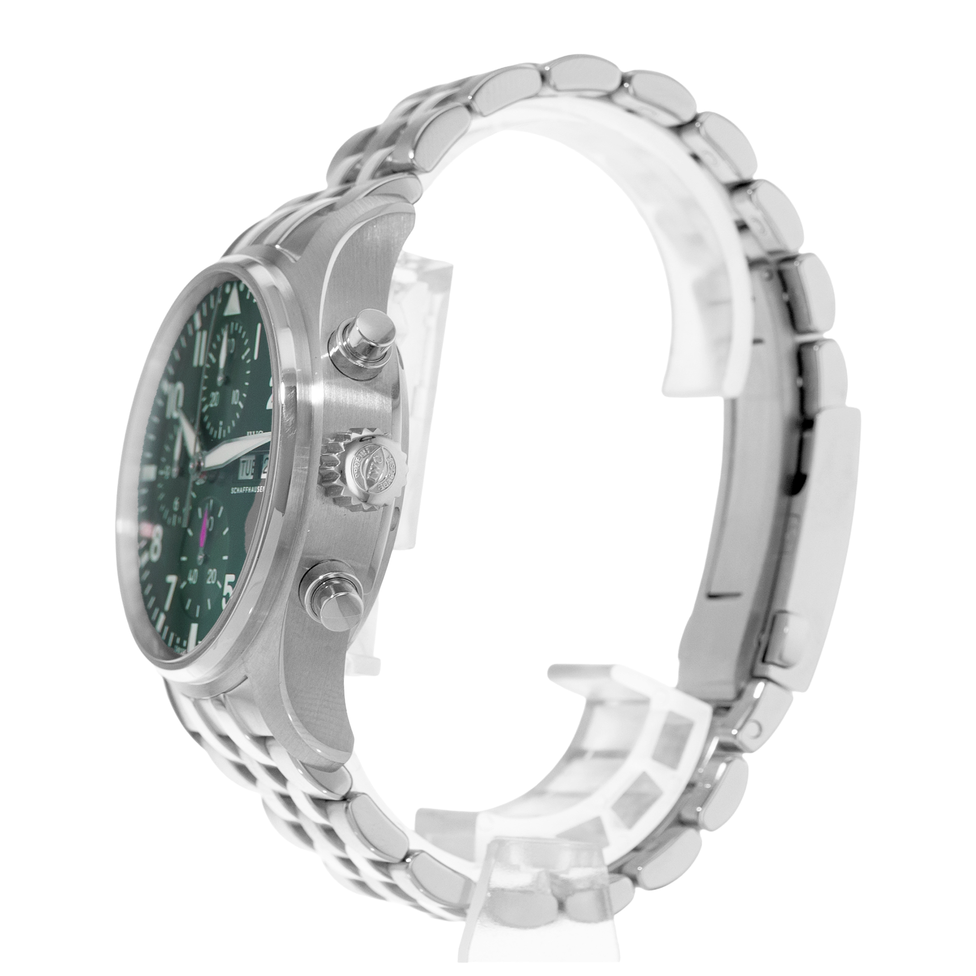 IWC Pilot Chronograph IW388104 41mm Green Arabic Chronograph Mens Watch 2022 thumbnail 6