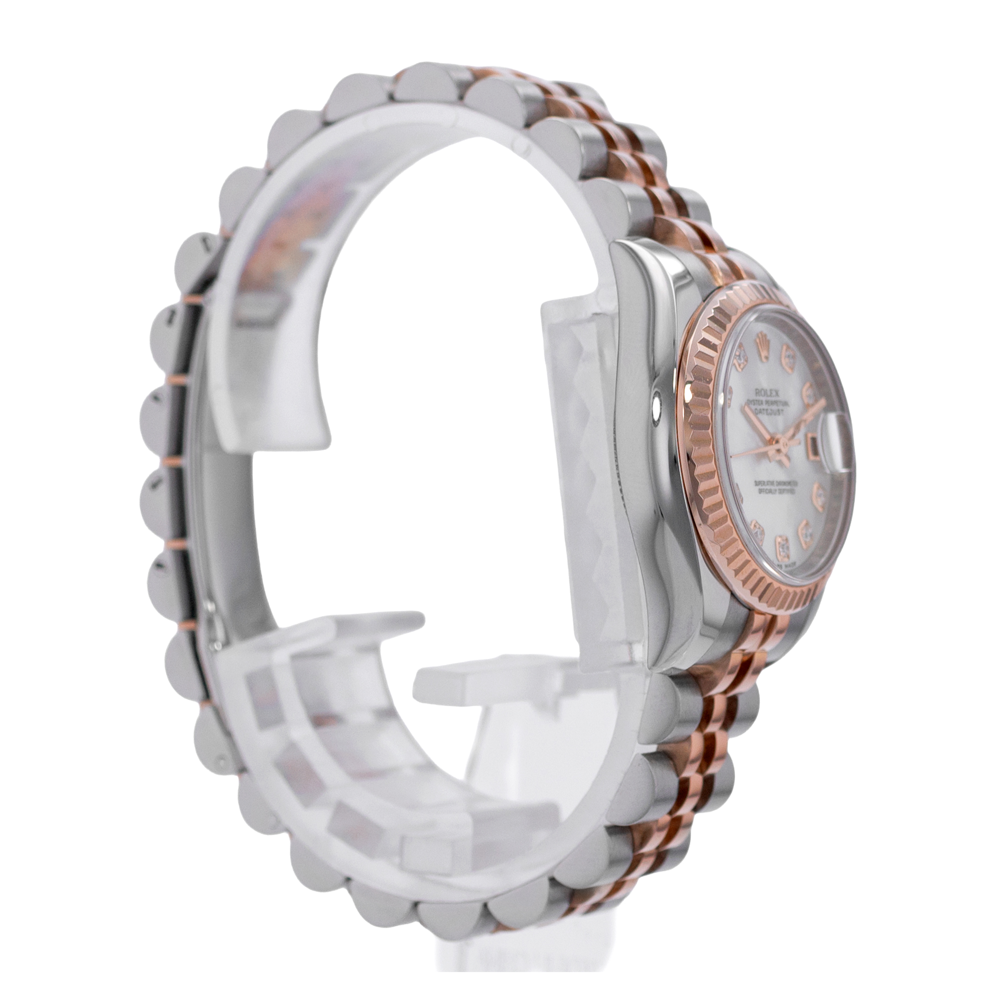 Rolex Datejust 26 179171 Diamond Mother of Pearl Steel Rose Gold Ladies Watch thumbnail 6