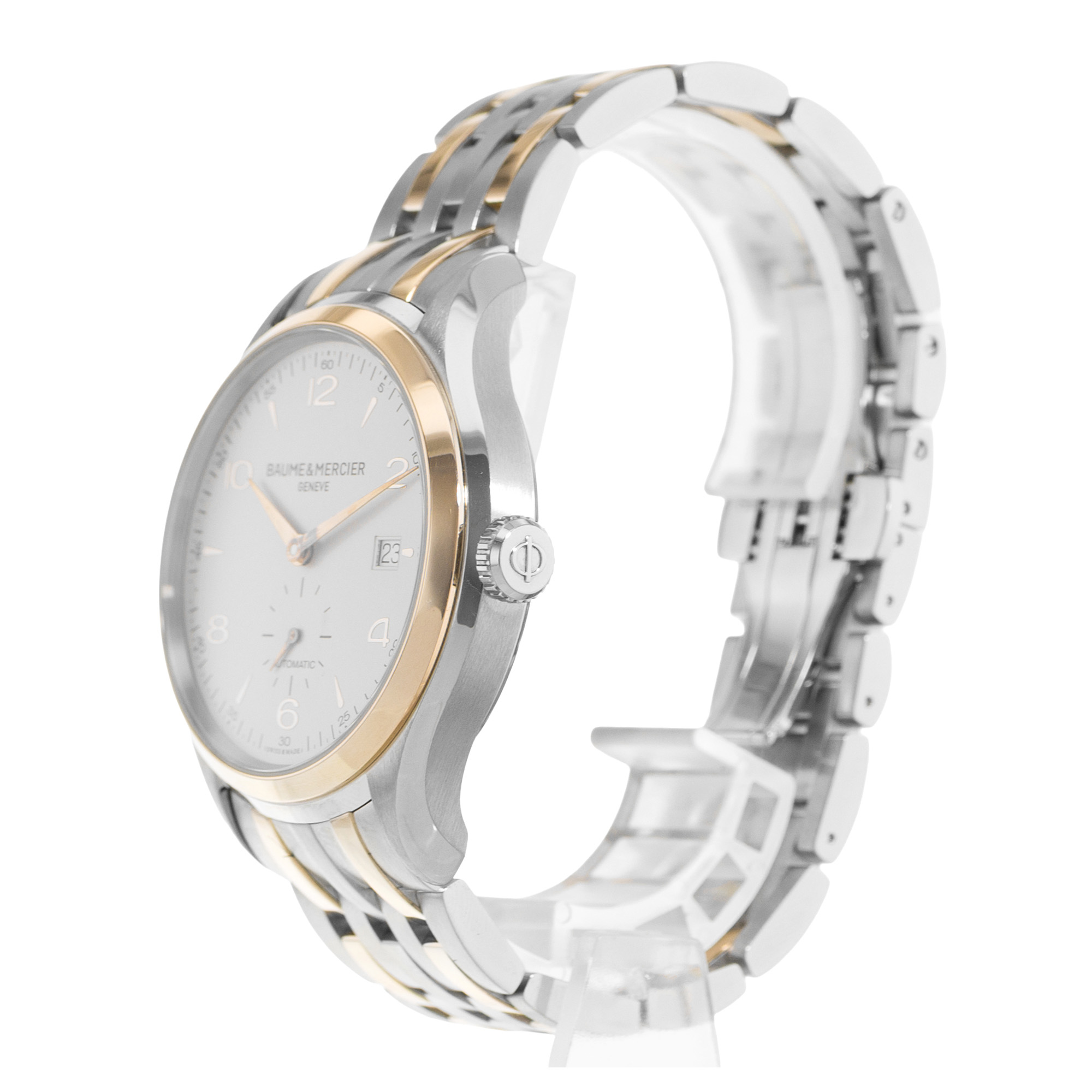 Baume & Mercier Clifton M0A10140 39mm Silver Steel Gold Mens Dress Watch 2020 thumbnail 5