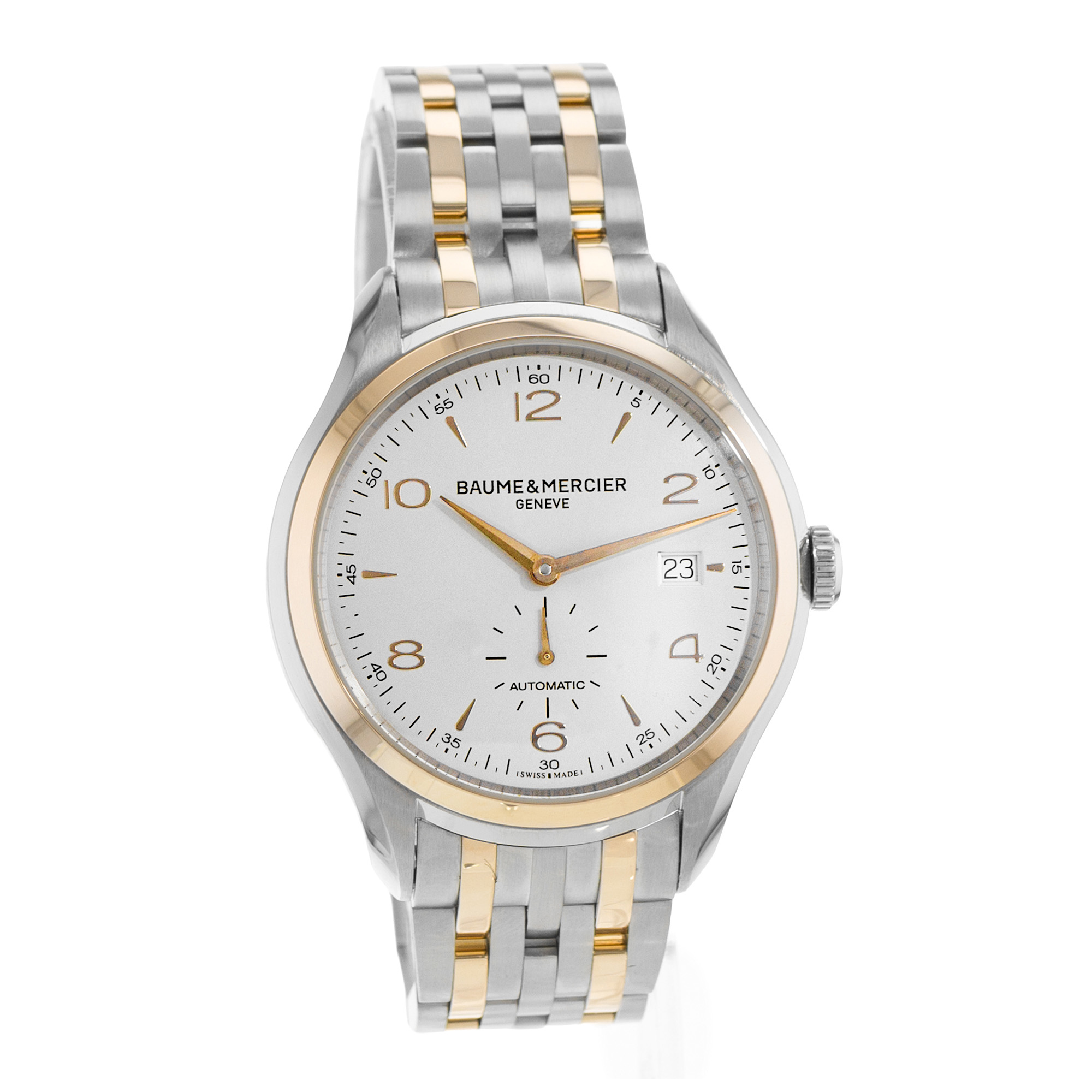 Baume & Mercier Clifton M0A10140 39mm Silver Steel Gold Mens Dress Watch 2020 thumbnail 7