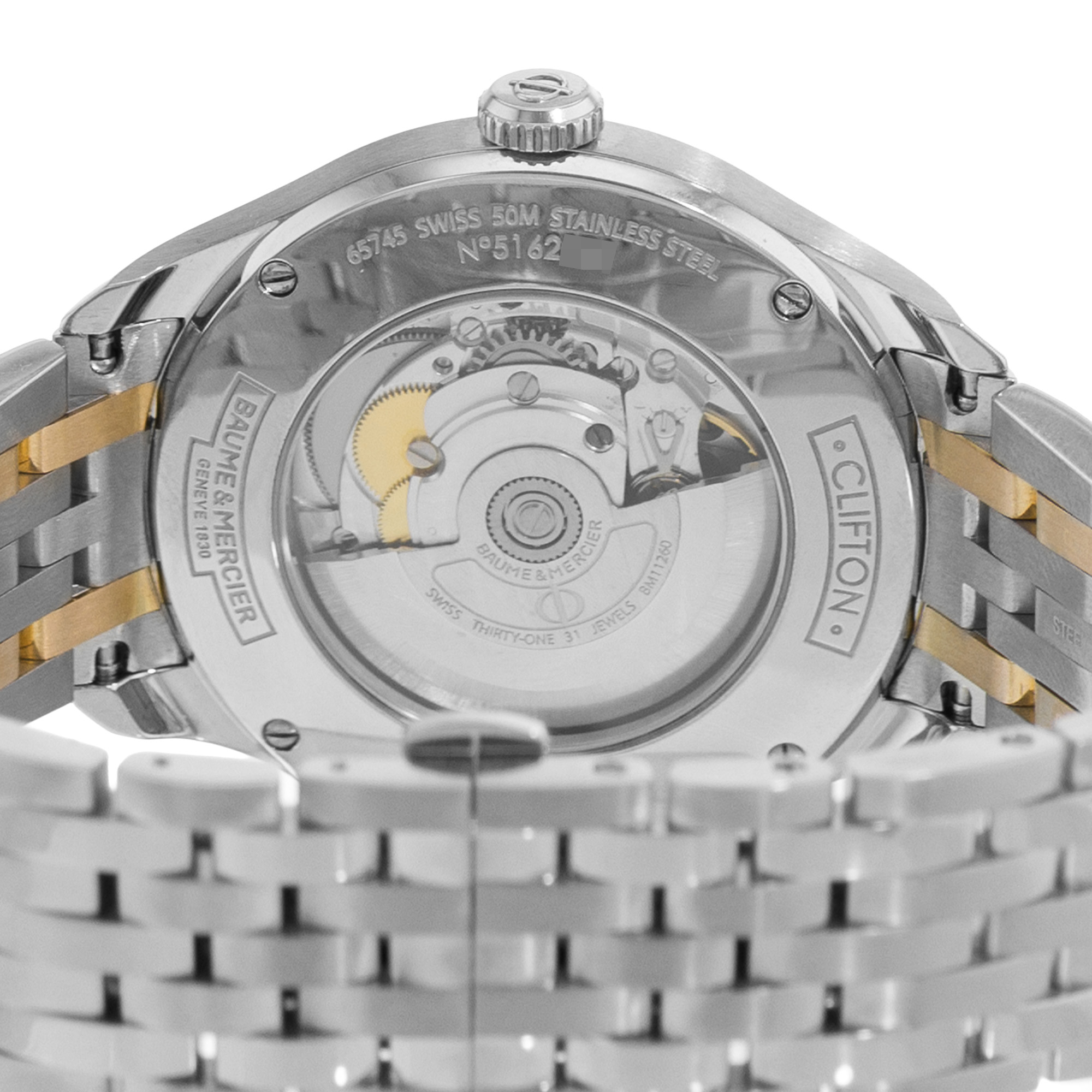 Baume & Mercier Clifton M0A10140 39mm Silver Steel Gold Mens Dress Watch 2020 thumbnail 9