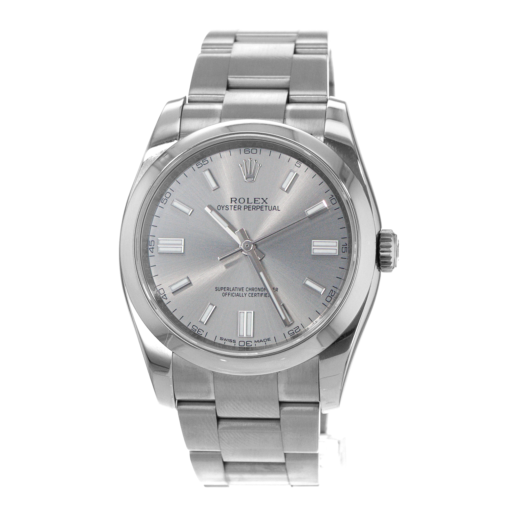Rolex Oyster Perpetual 36 116000 Silver Index Steel Oyster Automatic Mens Watch thumbnail 3