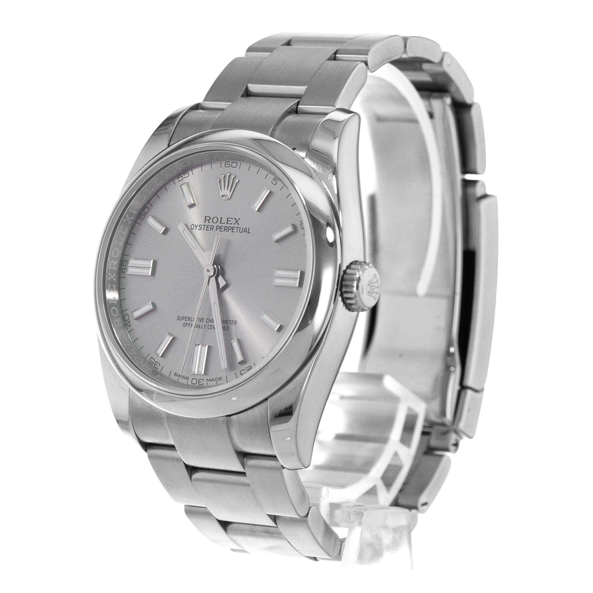 Rolex Oyster Perpetual 36 116000 Silver Index Steel Oyster Automatic Mens Watch thumbnail 4
