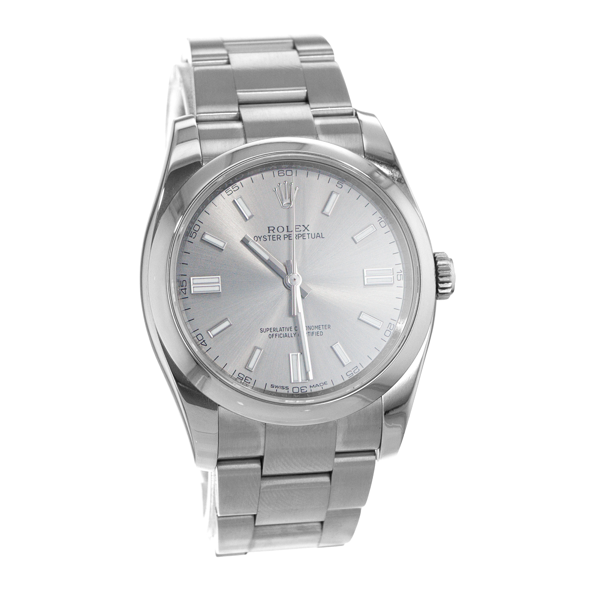 Rolex Oyster Perpetual 36 116000 Silver Index Steel Oyster Automatic Mens Watch thumbnail 8