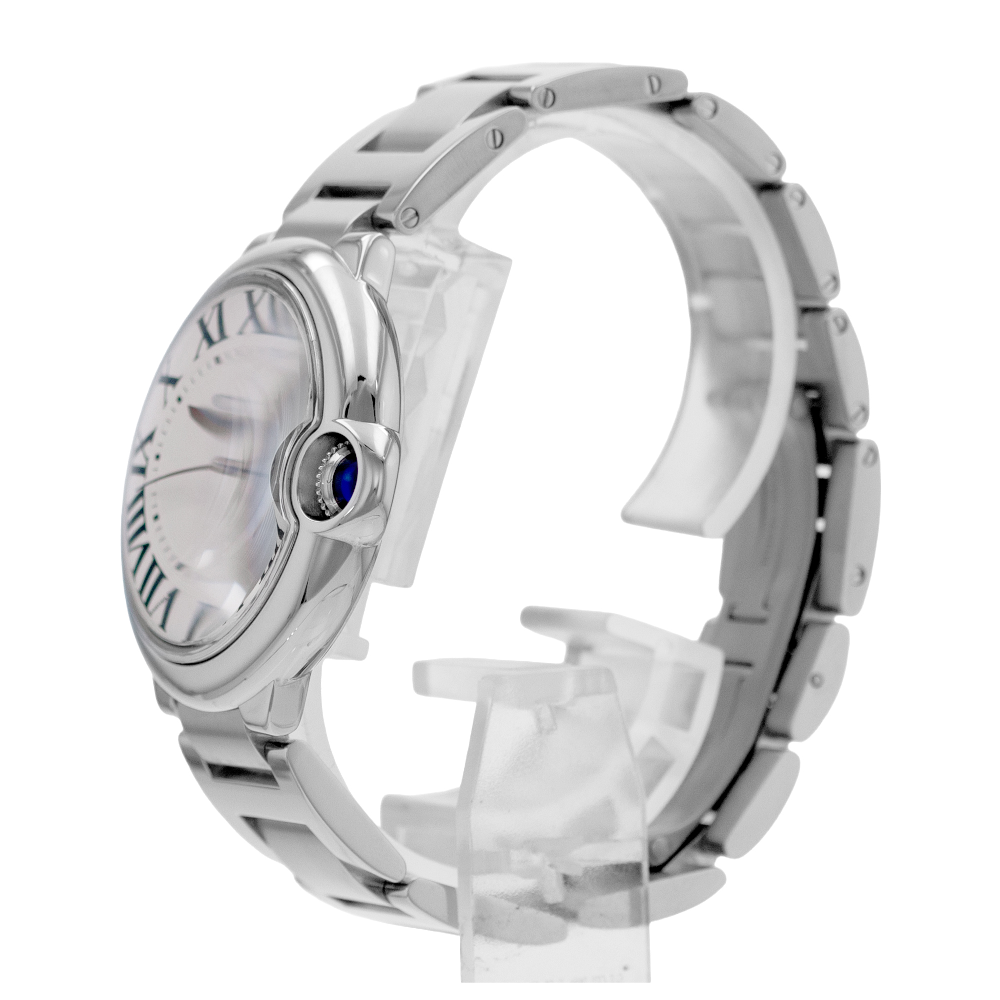 Cartier Ballon Bleu 36mm W6920046 3284 Silver Roman Steel Smooth Mens Watch 2015 thumbnail 6