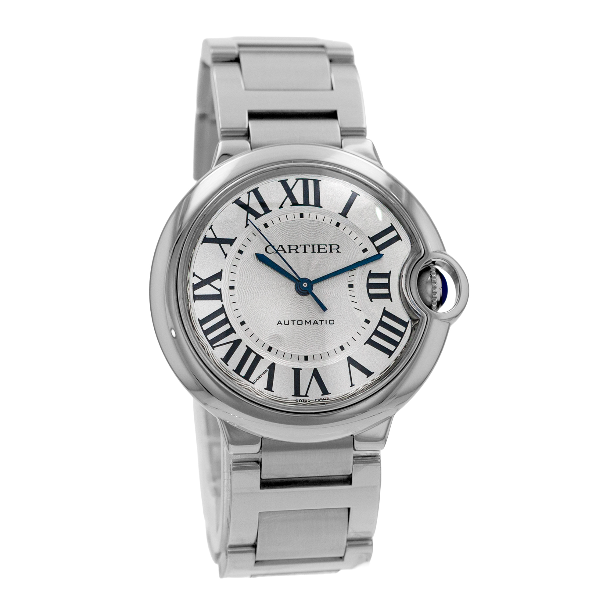 Cartier Ballon Bleu 36mm W6920046 3284 Silver Roman Steel Smooth Mens Watch 2015 thumbnail 9