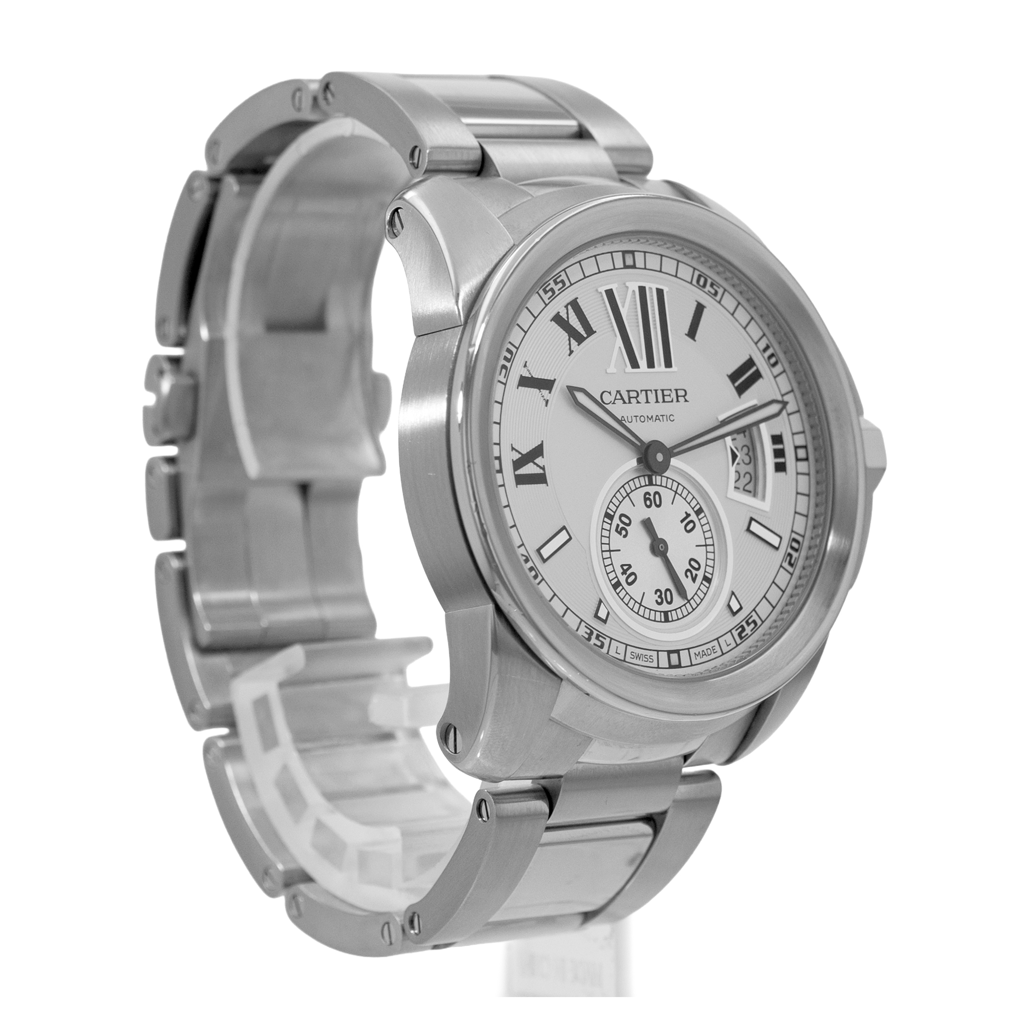 Cartier Calibre de Cartier W7100015 3389 42mm Silver Roman Steel Mens Watch 2016 thumbnail 7