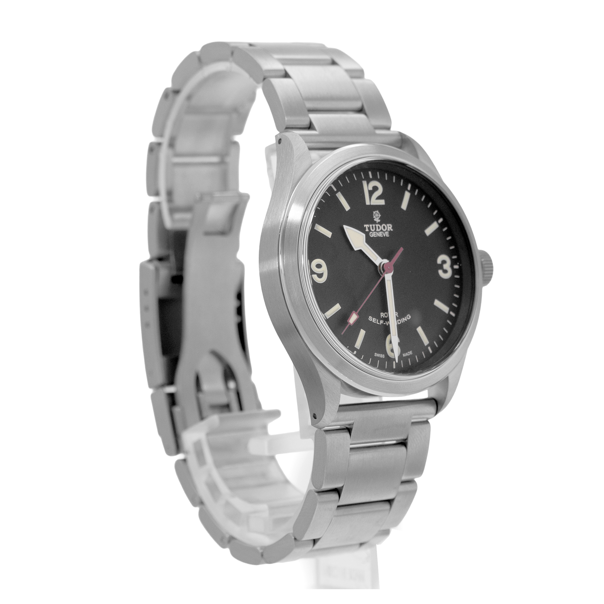 Tudor Heritage Ranger 79910 Black Arabic Steel Automatic Mens Watch 2008 thumbnail 8