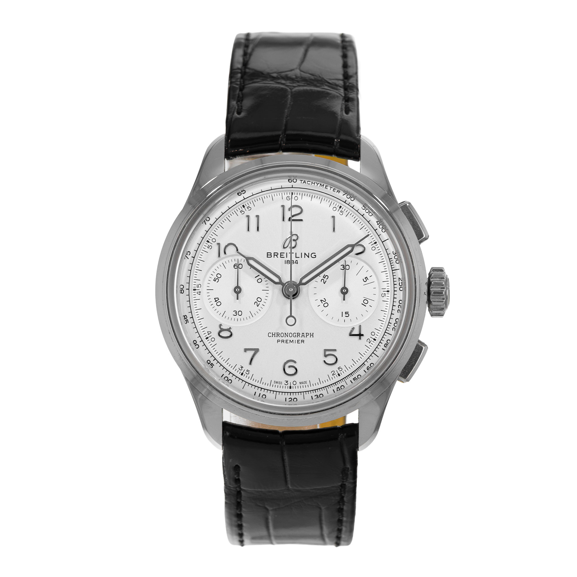 Breitling Premier B09 AB0930371G1P1 40mm Silver Steel Chronograph Mens Watch thumbnail 2
