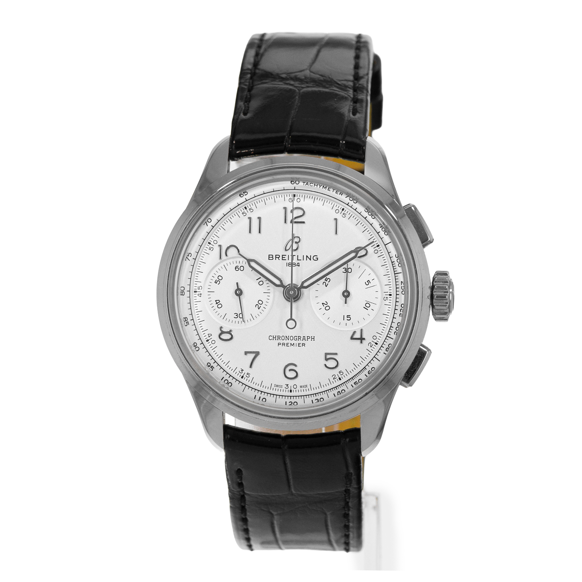 Breitling Premier B09 AB0930371G1P1 40mm Silver Steel Chronograph Mens Watch thumbnail 3