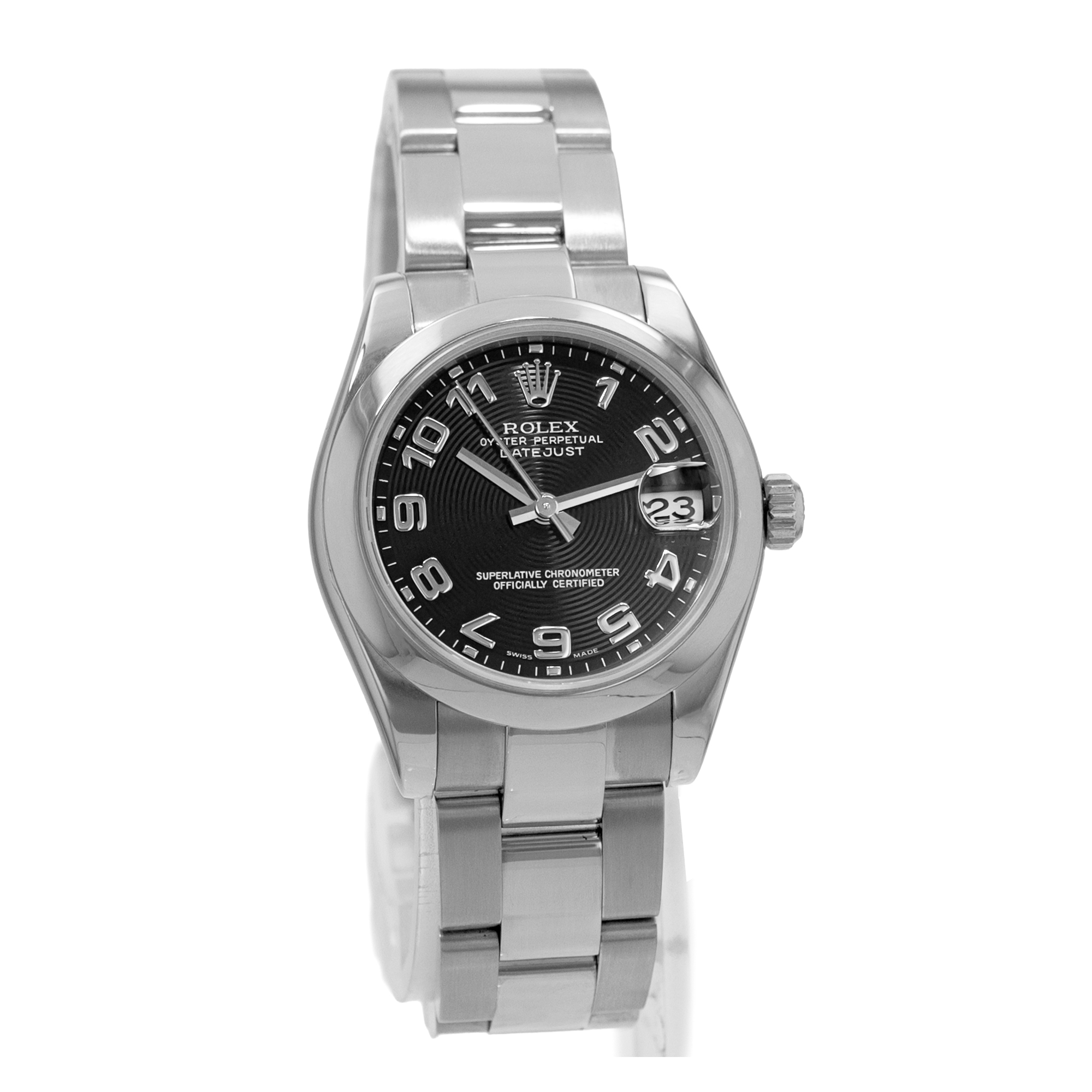 Rolex Datejust 31 178240 Black Arabic Steel Oyster Automatic Ladies Watch 2005 thumbnail 9