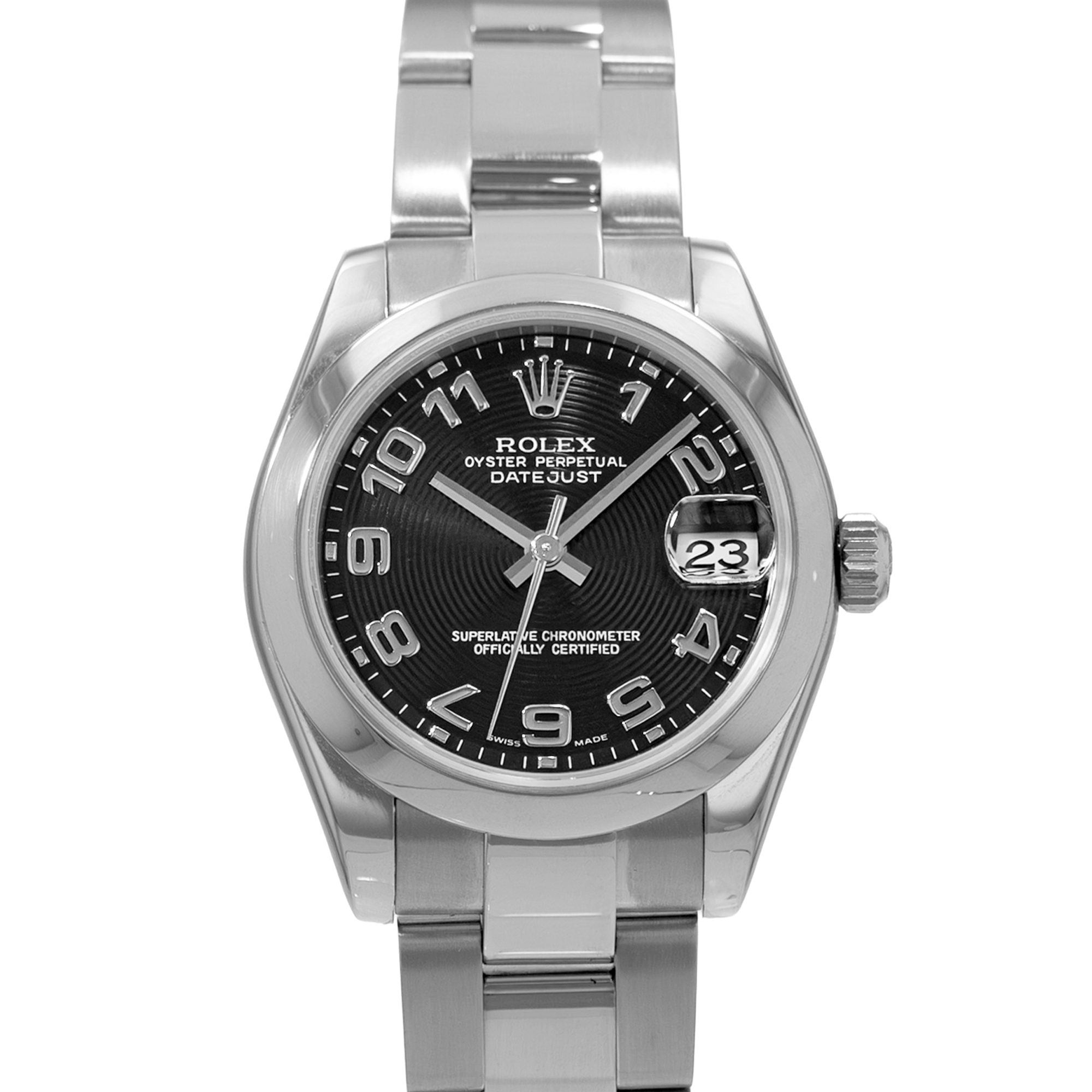 Rolex Datejust 31 178240 Black Arabic Steel Oyster Automatic Ladies Watch 2005 thumbnail 1