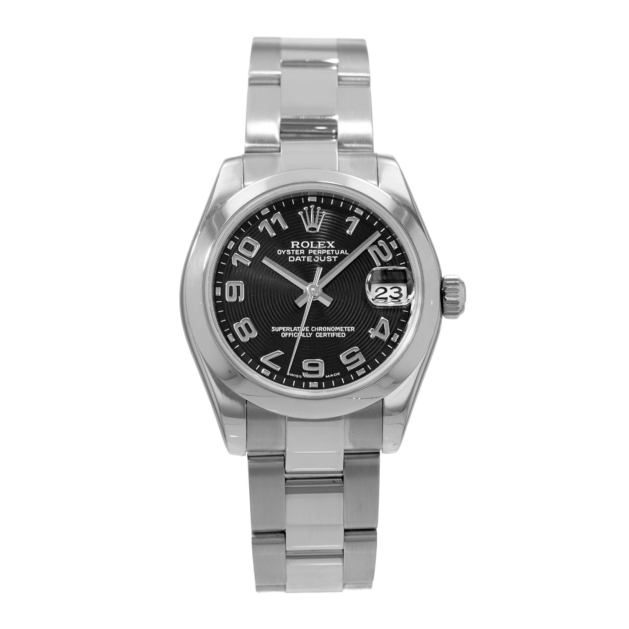 Rolex Datejust 31 178240 Black Arabic Steel Oyster Automatic Ladies Watch 2005 thumbnail 2