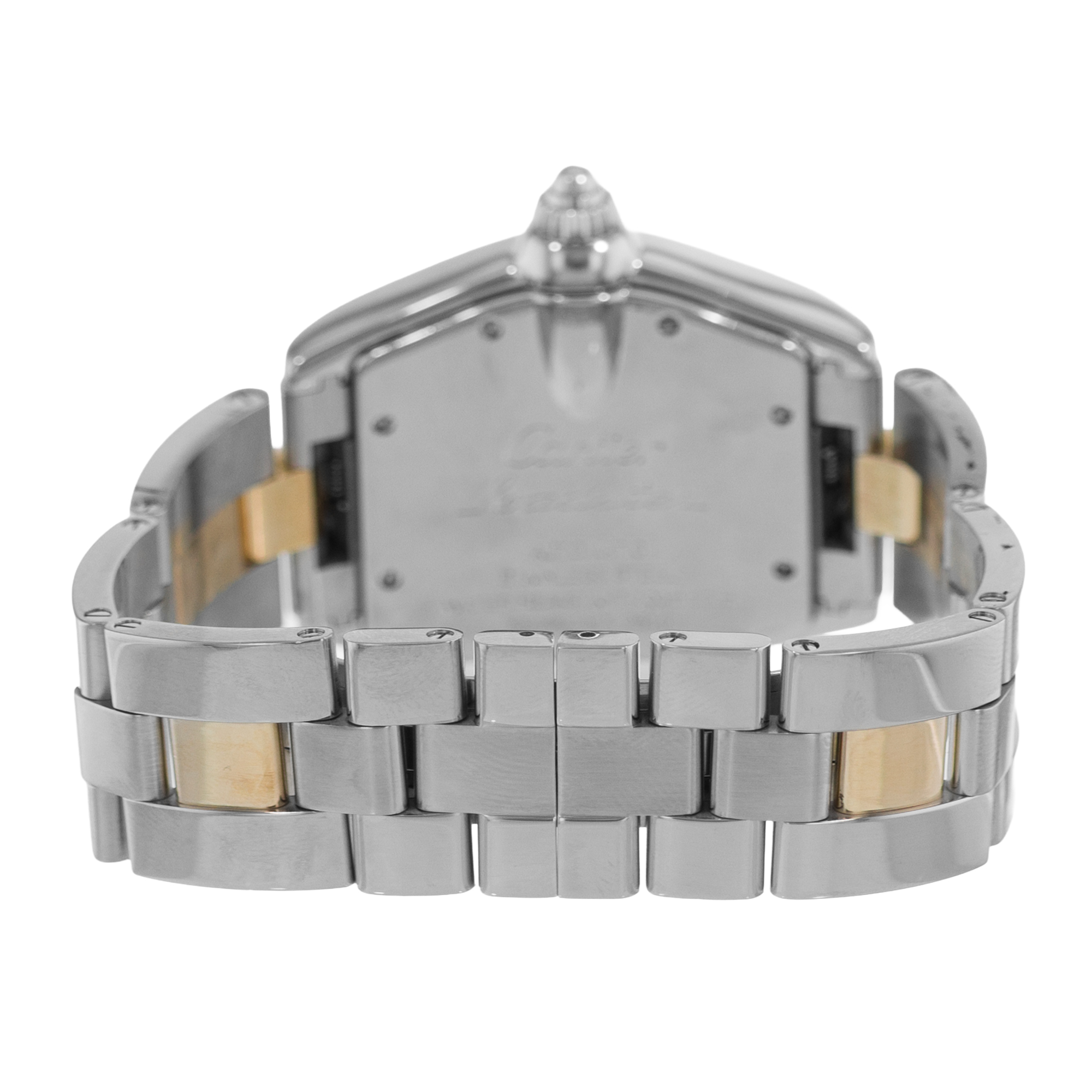 Cartier Roadster W62031Y4 2510 38mm Silver Roman Steel Gold Mens Watch 2005 thumbnail 9