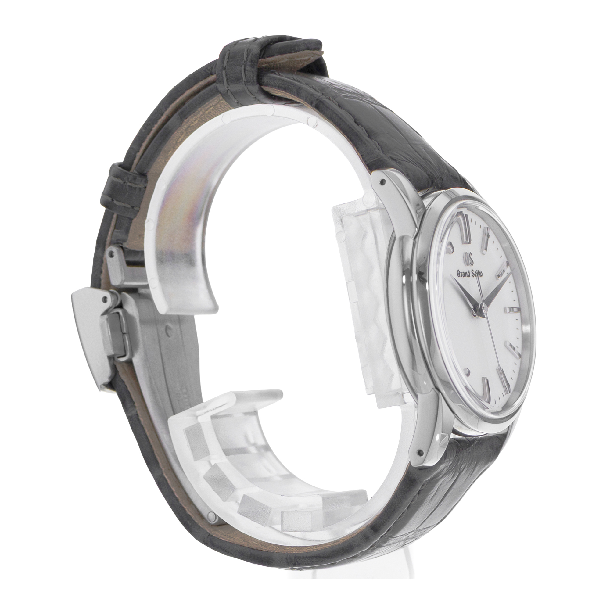 Grand Seiko Elegance SBGX347 9F61-0AR0 34mm White Steel Crocodile Quartz 2021 thumbnail 6