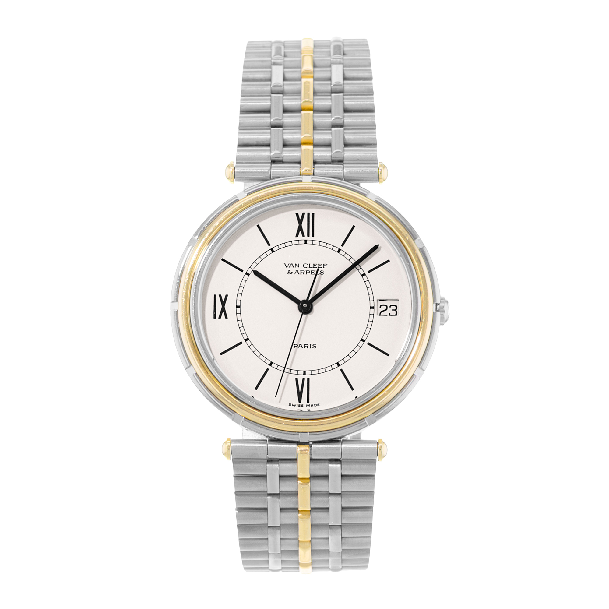 Van Cleef & Arpels Paris La Collection 47103 33mm Yellow Gold Mens Watch 2000 thumbnail 2