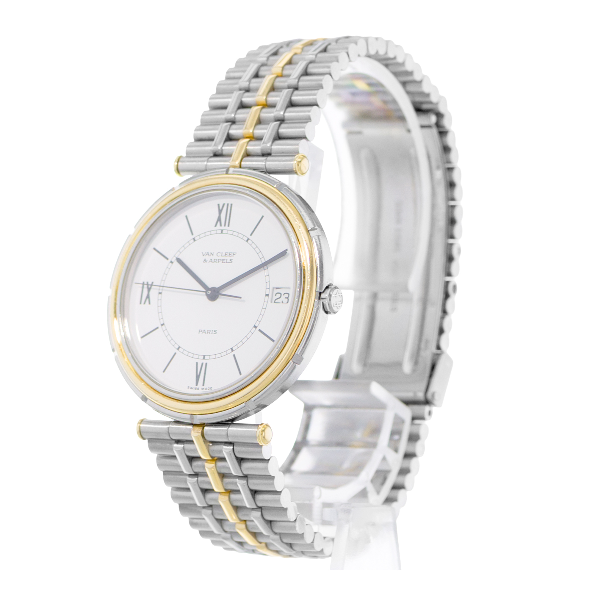 Van Cleef & Arpels Paris La Collection 47103 33mm Yellow Gold Mens Watch 2000 thumbnail 4