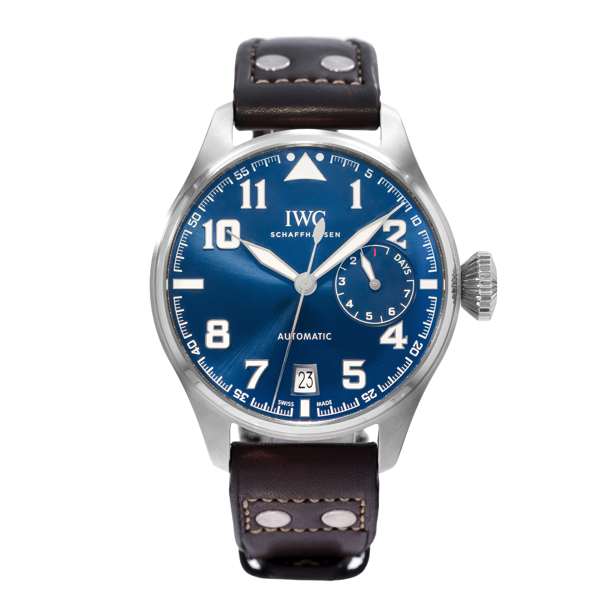 IWC Big Pilot IW500908 46mm Le Petite Prince Blue Limited Steel Mens Watch 2014 thumbnail 2