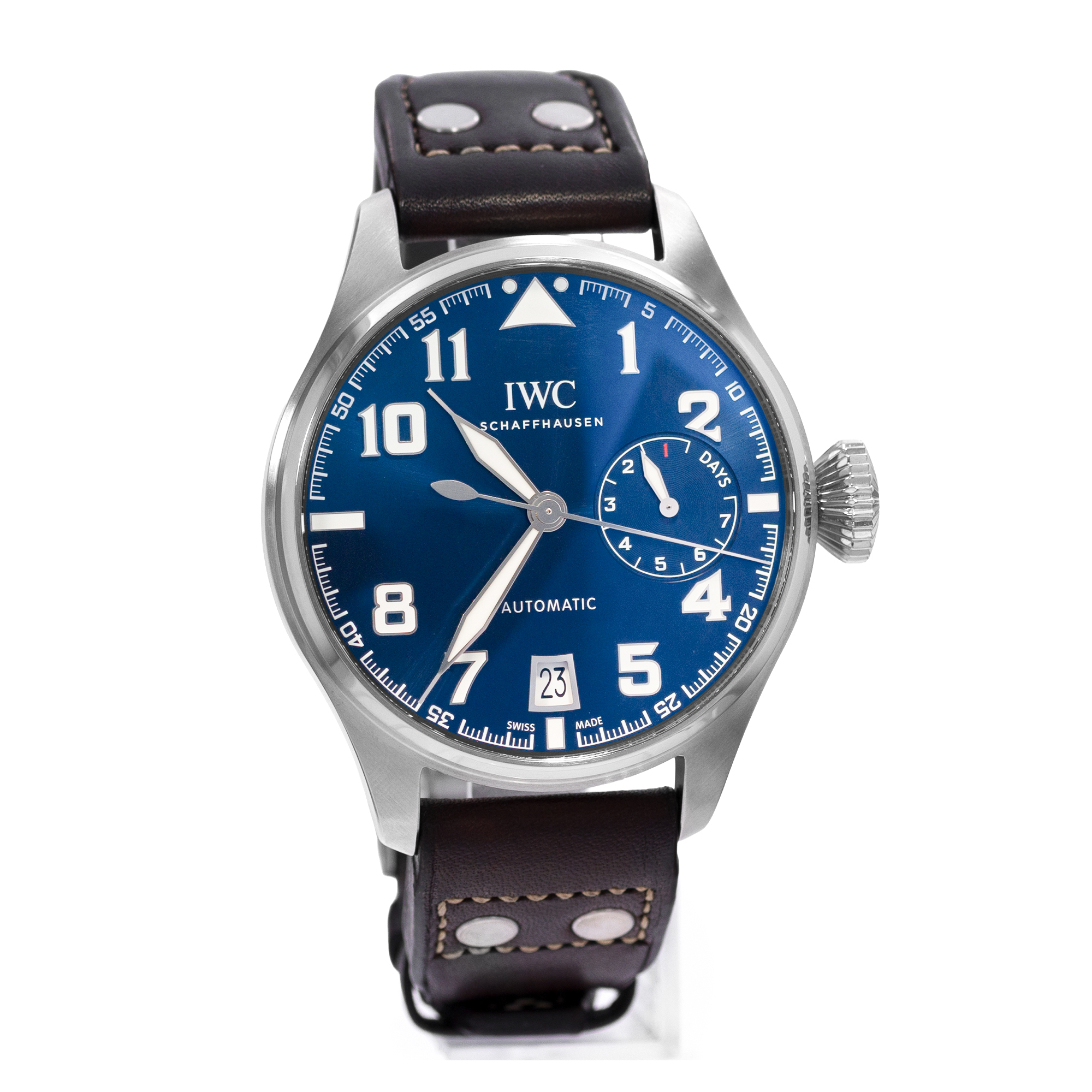 IWC Big Pilot IW500908 46mm Le Petite Prince Blue Limited Steel Mens Watch 2014 thumbnail 7